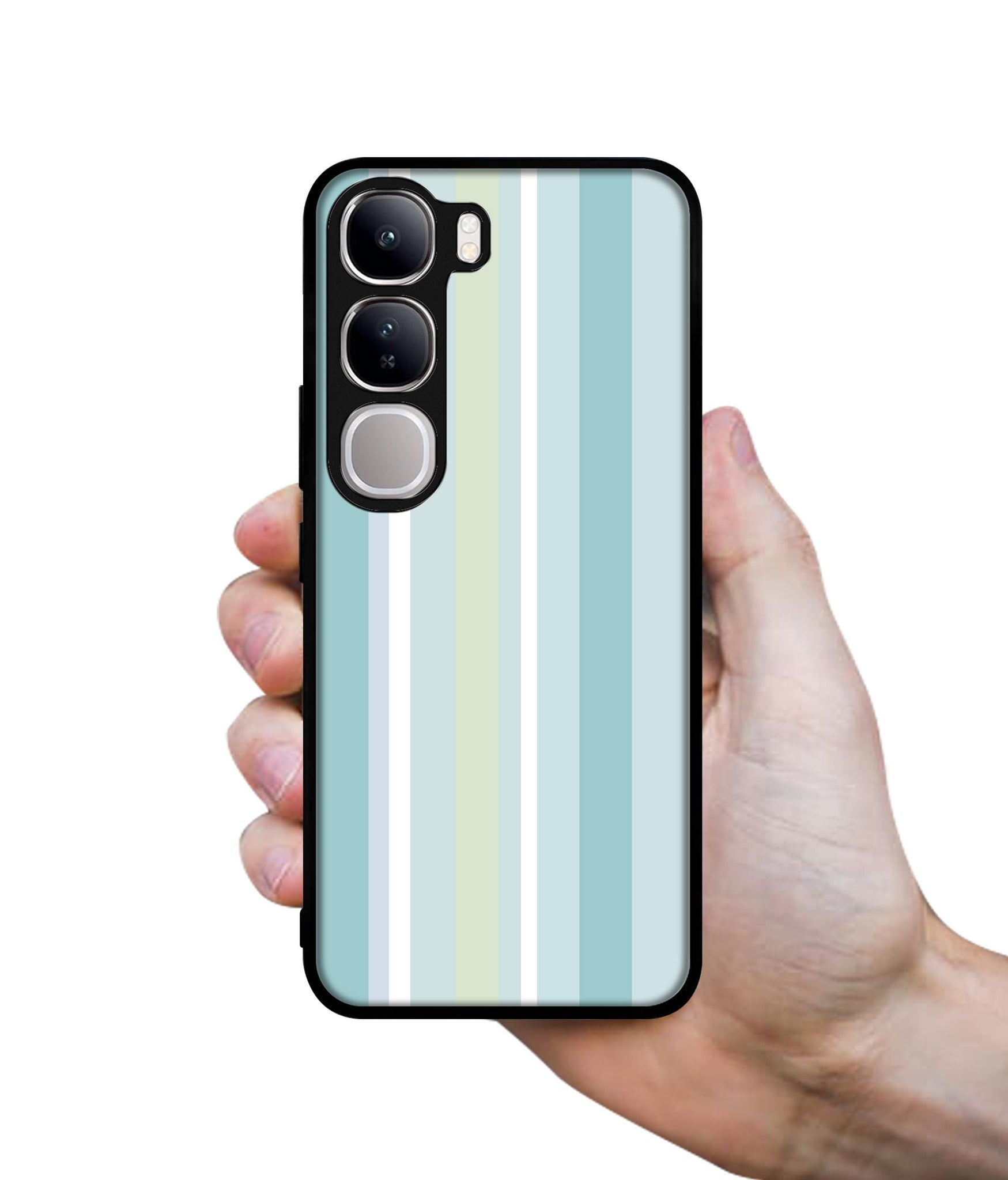 Light Green Stripes Design Designer 2D Printed Back Case Cover for Vivo Y300 5G / V40 Lite 5G