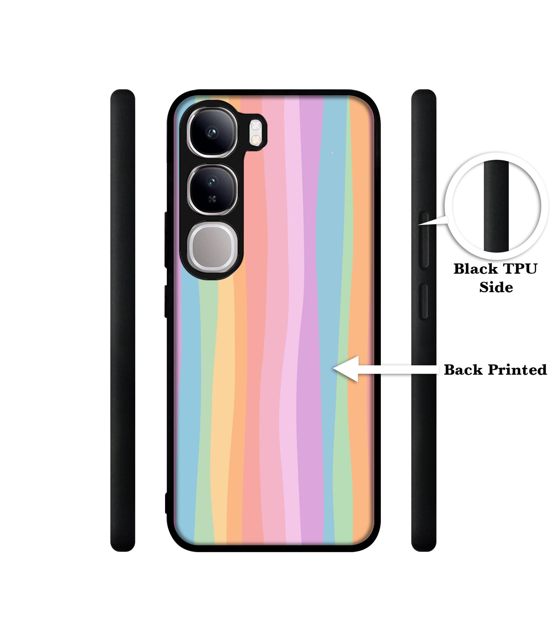 Cool Rainbow Design Designer 2D Printed Back Case Cover for Vivo Y300 5G / V40 Lite 5G