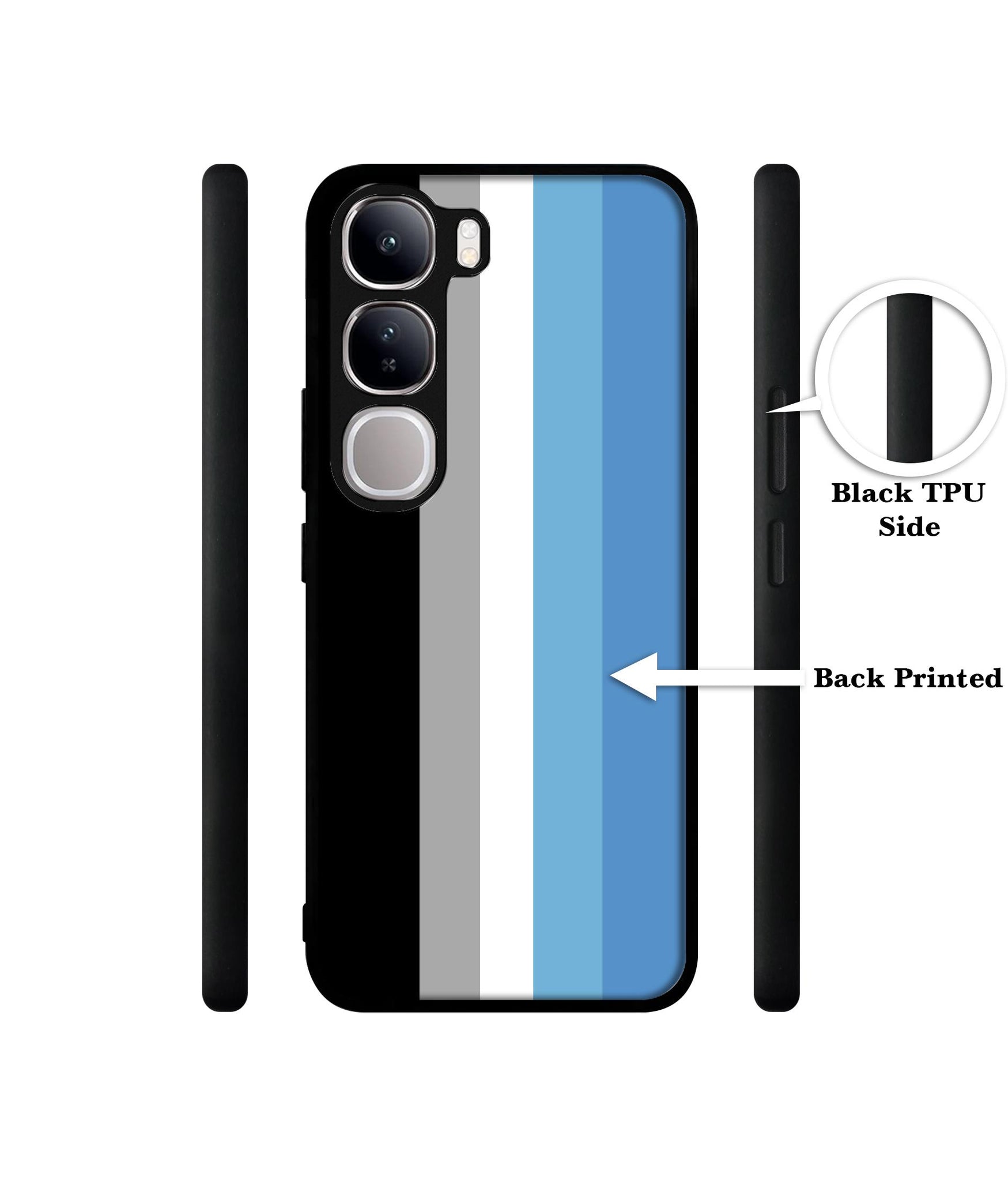 White and Blue Lines Design Designer 2D Printed Back Case Cover for Vivo Y300 5G / V40 Lite 5G