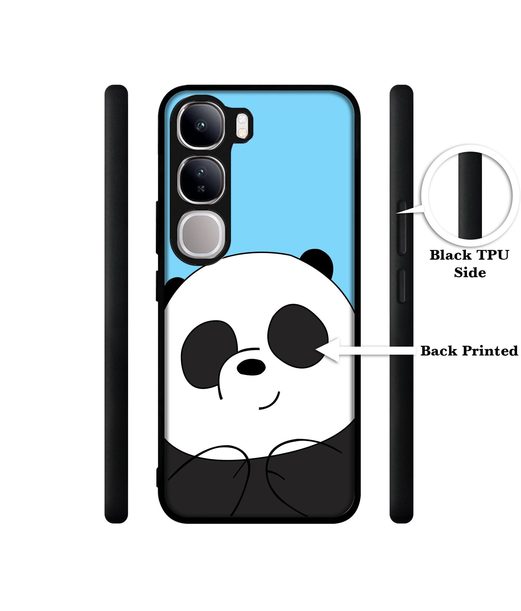 Cute Panda Design Designer 2D Printed Back Case Cover for Vivo Y300 5G / V40 Lite 5G