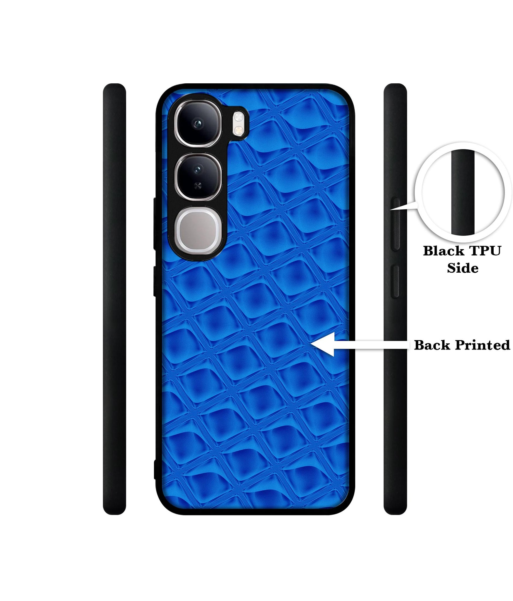 Blue Diamond Design Designer 2D Printed Back Case Cover for Vivo Y300 5G / V40 Lite 5G