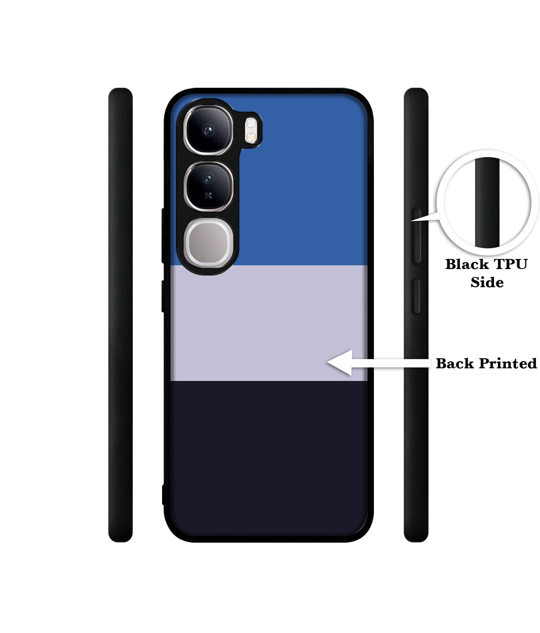 Three Color Stripes Design Designer 2D Printed Back Case Cover for Vivo Y300 5G / V40 Lite 5G