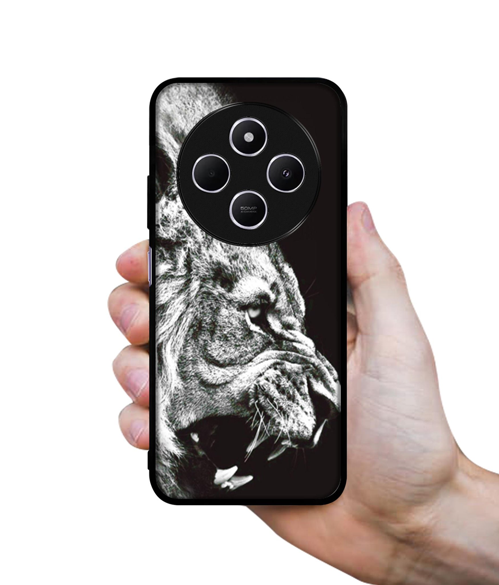 Angry Lion Design Designer 2D Printed Back Case Cover for Mi Redmi A4 5G / 14C 5G / 14R 5G / Poco C75 5G