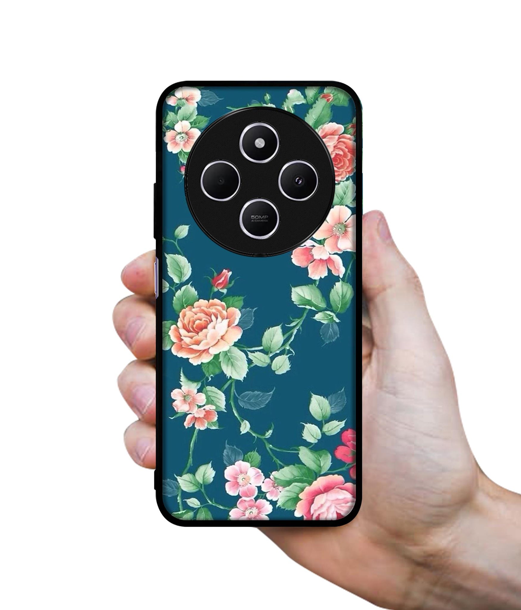 Vintage Floral Design Designer 2D Printed Back Case Cover for Mi Redmi A4 5G / 14C 5G / 14R 5G / Poco C75 5G