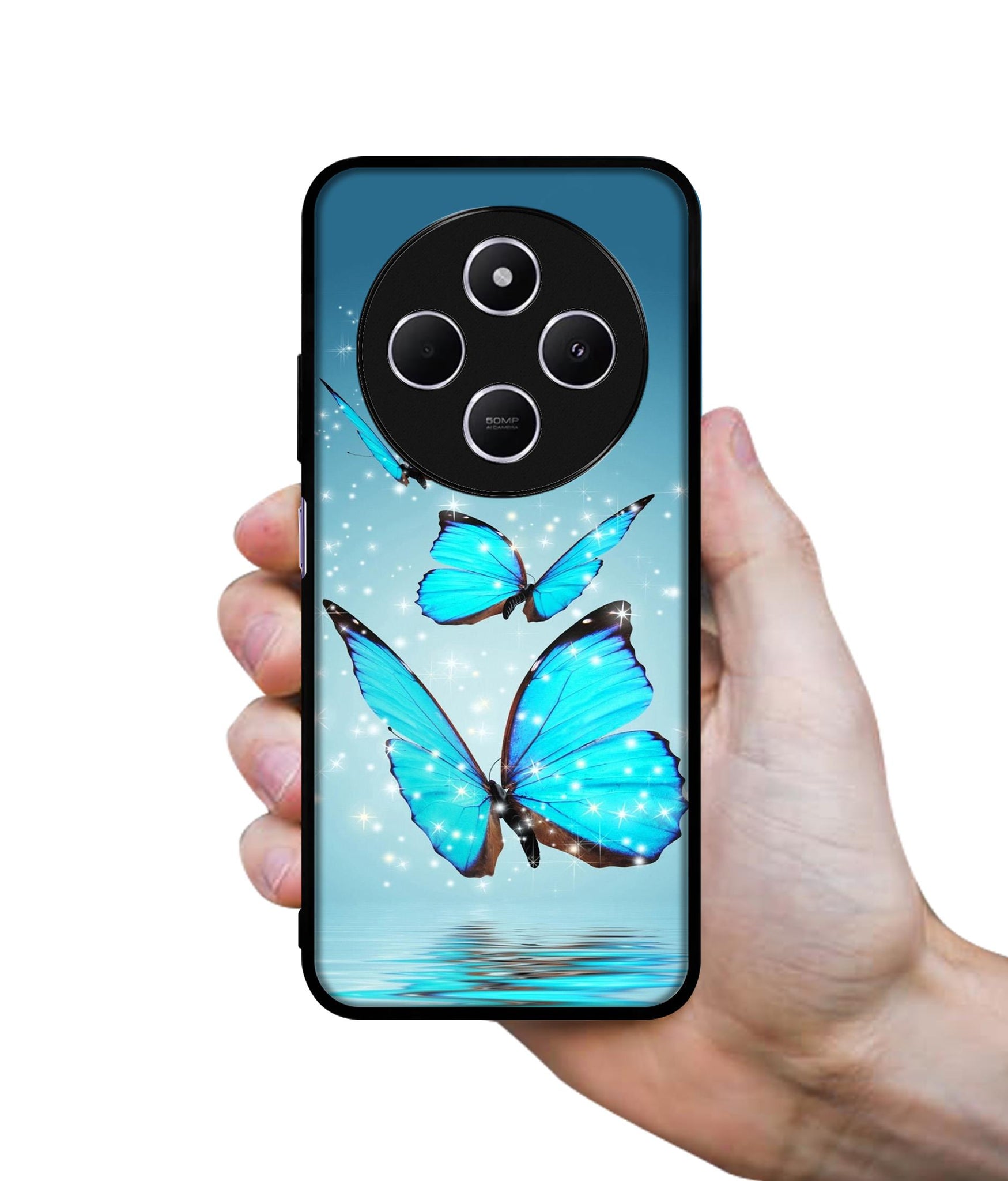 Flying Butterflies Designer 2D Printed Back Case Cover for Mi Redmi A4 5G / 14C 5G / 14R 5G / Poco C75 5G