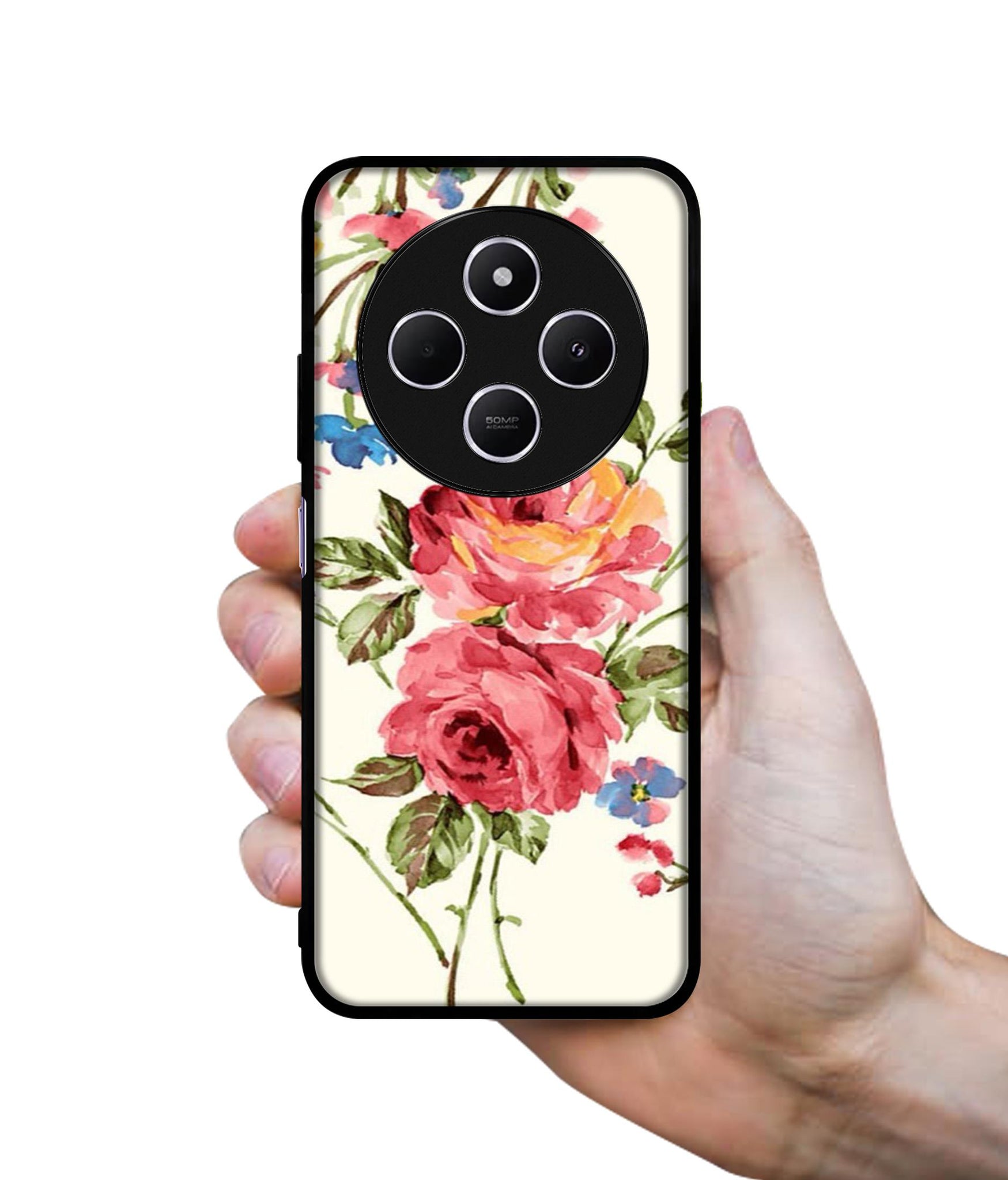 Vintage Painting Flower Design Designer 2D Printed Back Case Cover for Mi Redmi A4 5G / 14C 5G / 14R 5G / Poco C75 5G