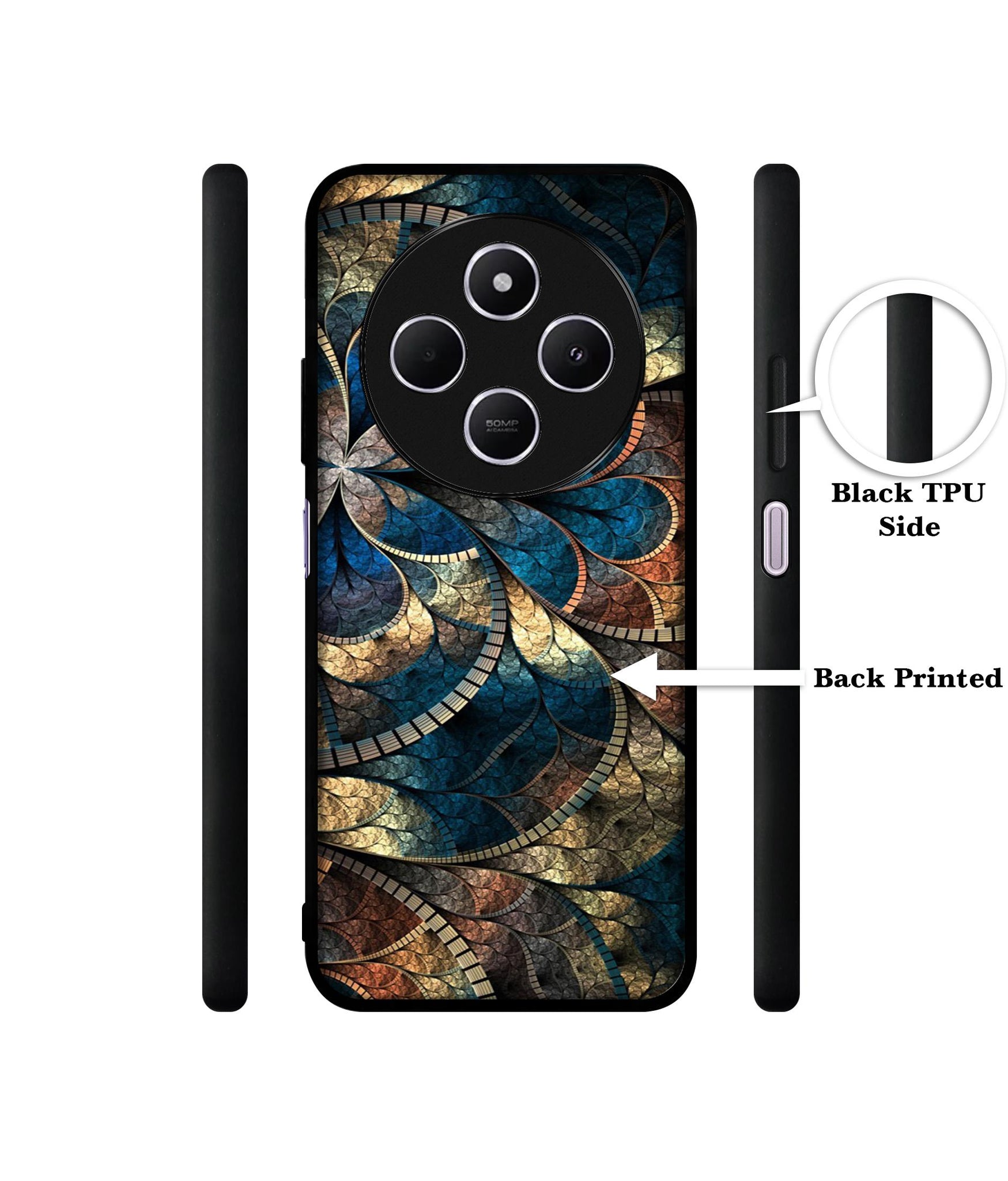 Fractional Pattern Design Designer 2D Printed Back Case Cover for Mi Redmi A4 5G / 14C 5G / 14R 5G / Poco C75 5G