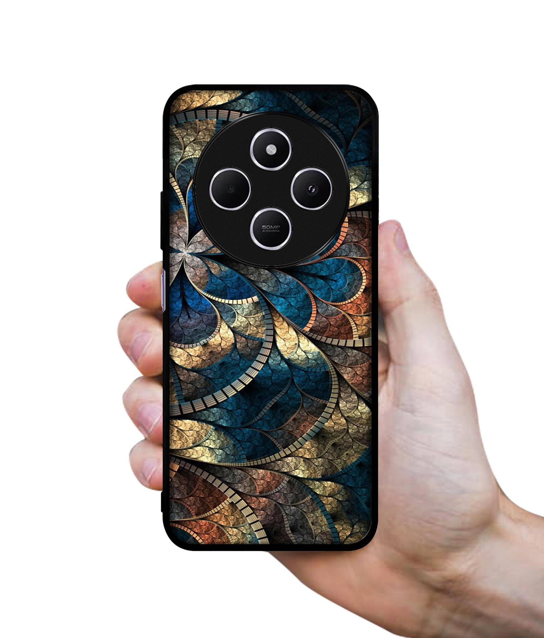 Fractional Pattern Design Designer 2D Printed Back Case Cover for Mi Redmi A4 5G / 14C 5G / 14R 5G / Poco C75 5G
