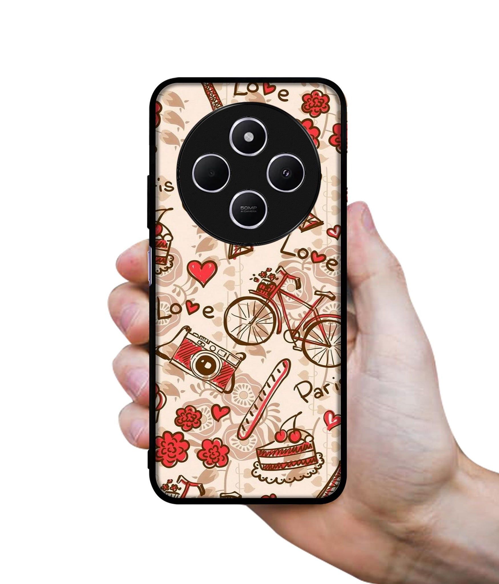 Vintage Paris Design Designer 2D Printed Back Case Cover for Mi Redmi A4 5G / 14C 5G / 14R 5G / Poco C75 5G