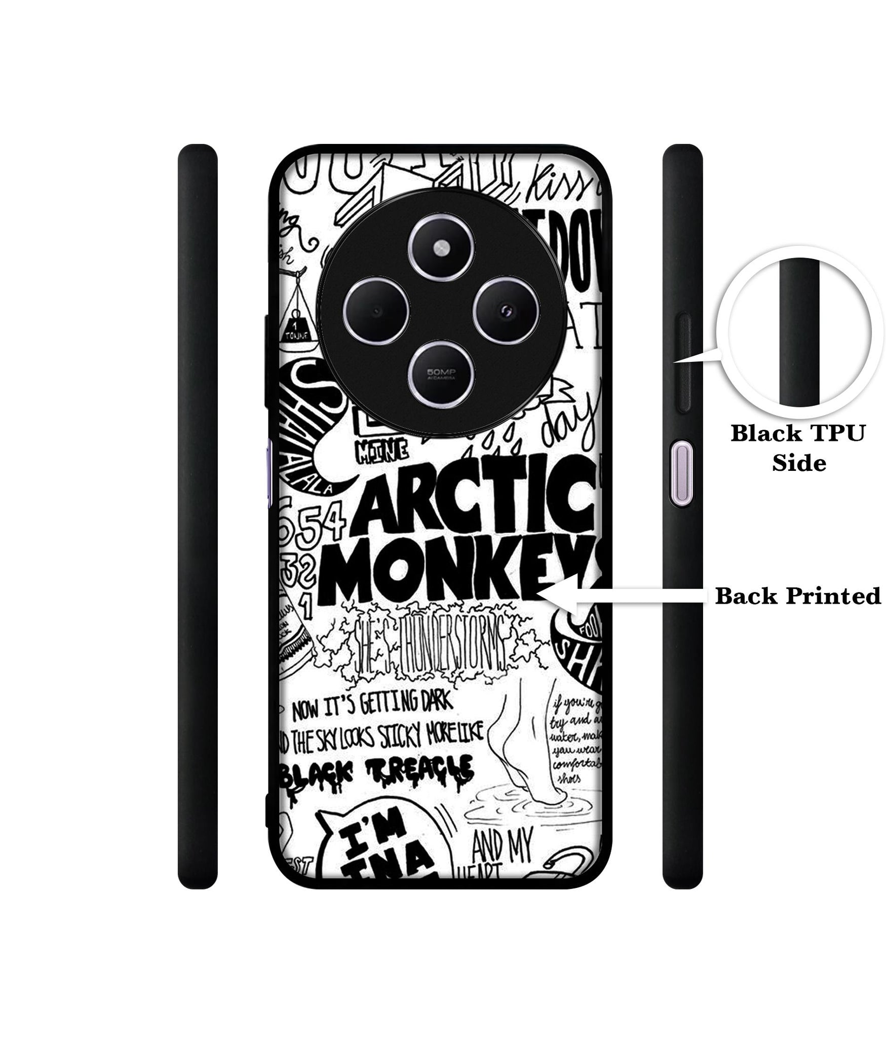Arctic Monkeys Pattern Design Designer 2D Printed Back Case Cover for Mi Redmi A4 5G / 14C 5G / 14R 5G / Poco C75 5G