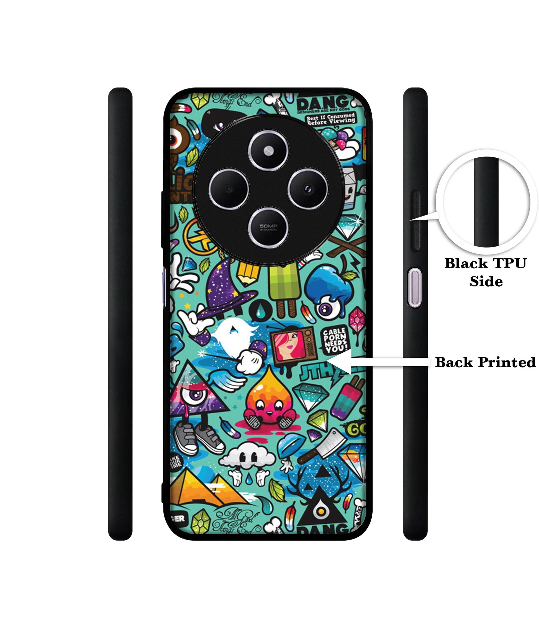 Crazy Design Designer 2D Printed Back Case Cover for Mi Redmi A4 5G / 14C 5G / 14R 5G / Poco C75 5G
