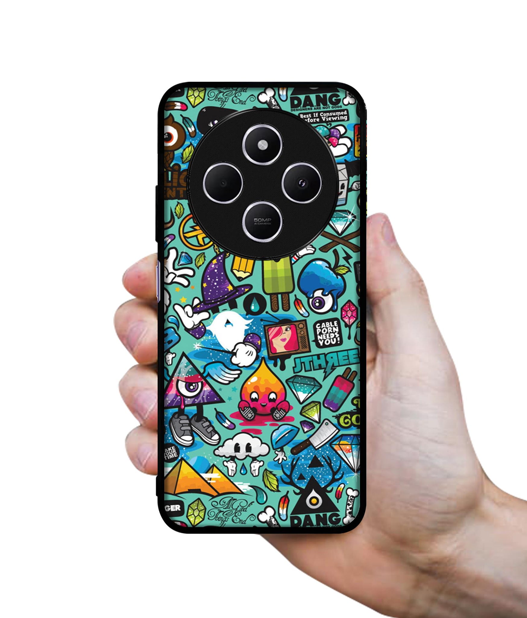 Crazy Design Designer 2D Printed Back Case Cover for Mi Redmi A4 5G / 14C 5G / 14R 5G / Poco C75 5G