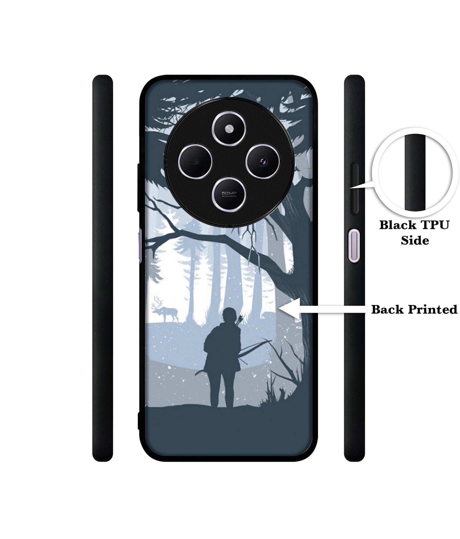 Hunter Design Designer 2D Printed Back Case Cover for Mi Redmi A4 5G / 14C 5G / 14R 5G / Poco C75 5G