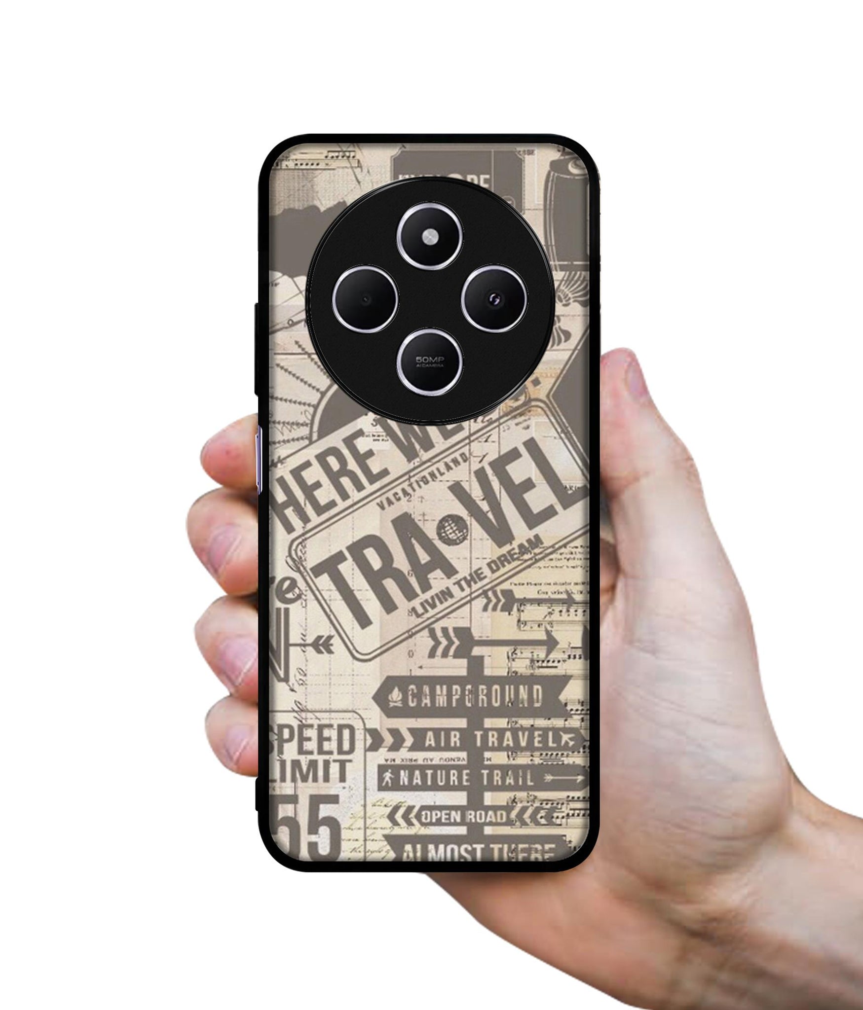 Travel Design Designer 2D Printed Back Case Cover for Mi Redmi A4 5G / 14C 5G / 14R 5G / Poco C75 5G