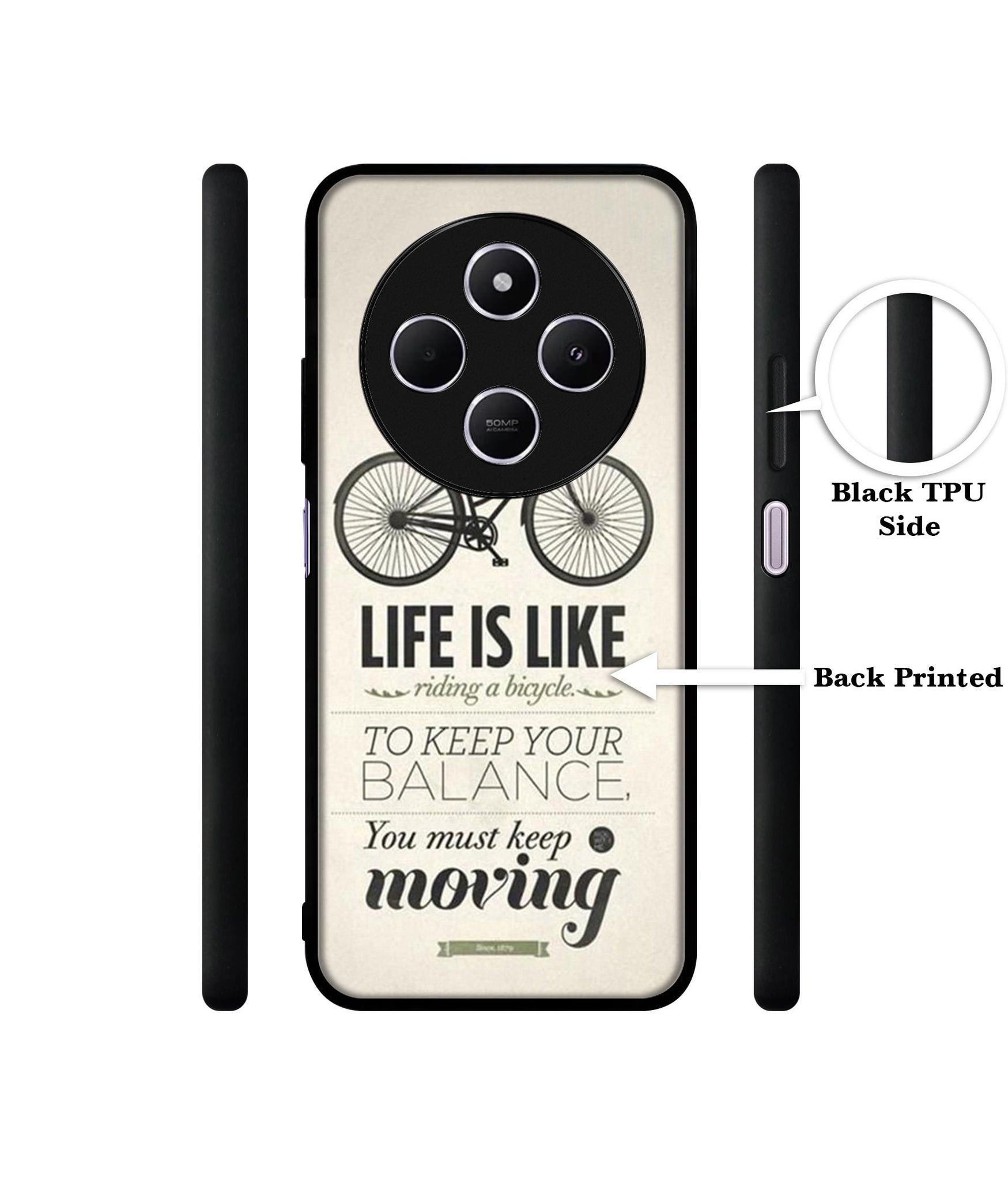 Life is Like Moving Design Designer 2D Printed Back Case Cover for Mi Redmi A4 5G / 14C 5G / 14R 5G / Poco C75 5G