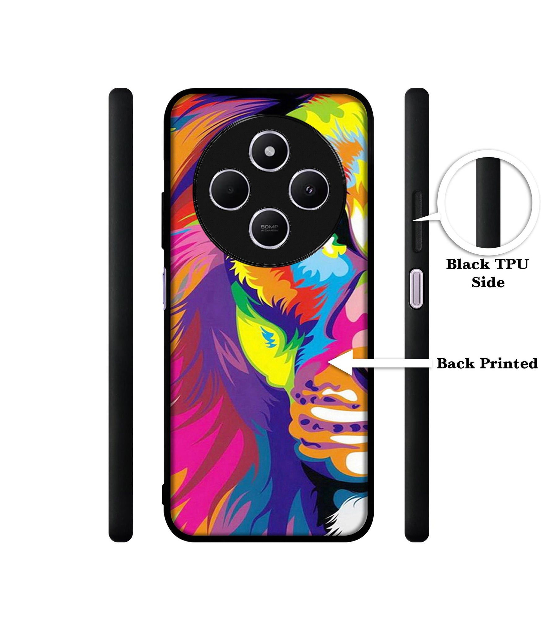Lion Design Designer 2D Printed Back Case Cover for Mi Redmi A4 5G / 14C 5G / 14R 5G / Poco C75 5G