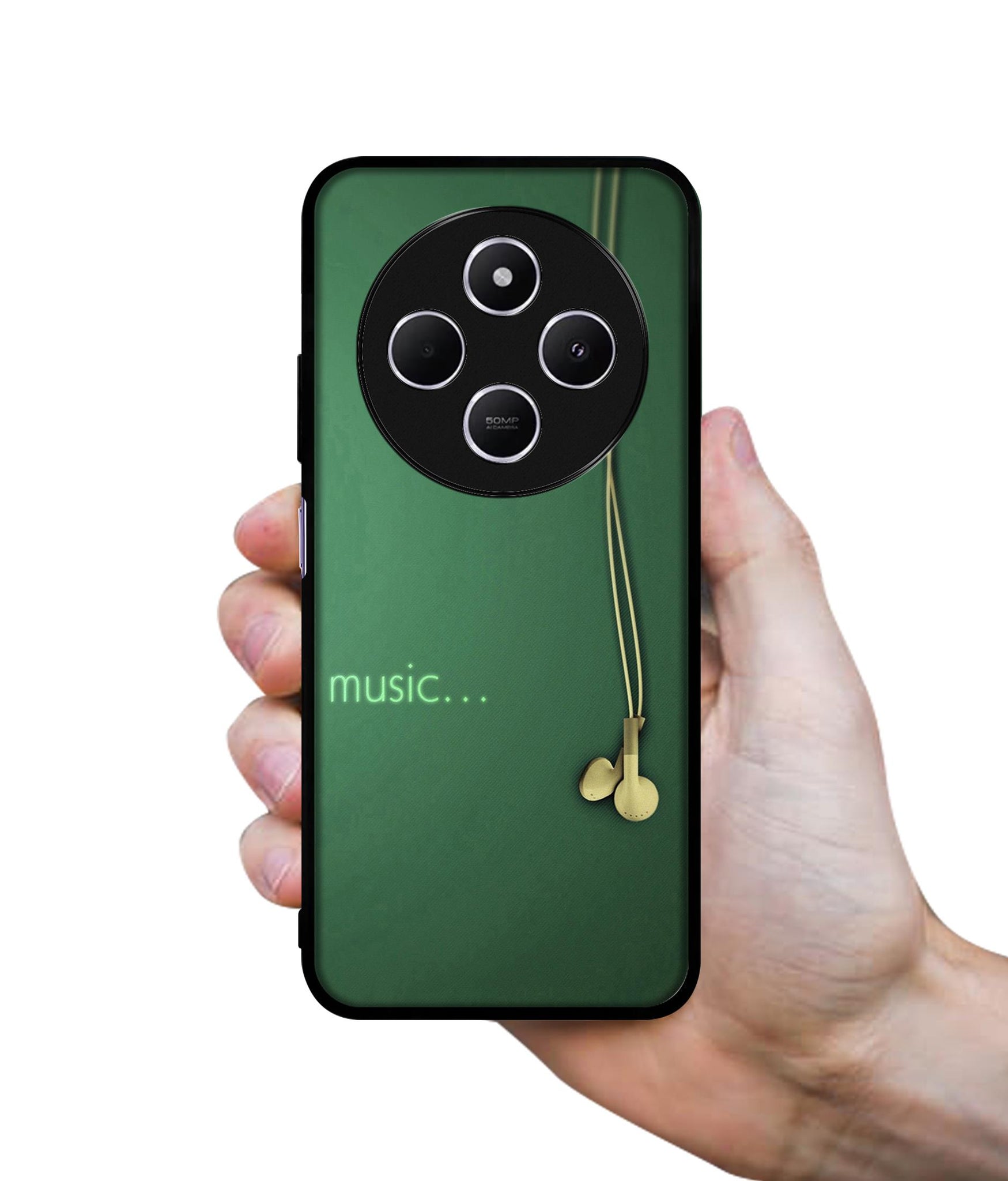 Headphone Music Design Designer 2D Printed Back Case Cover for Mi Redmi A4 5G / 14C 5G / 14R 5G / Poco C75 5G