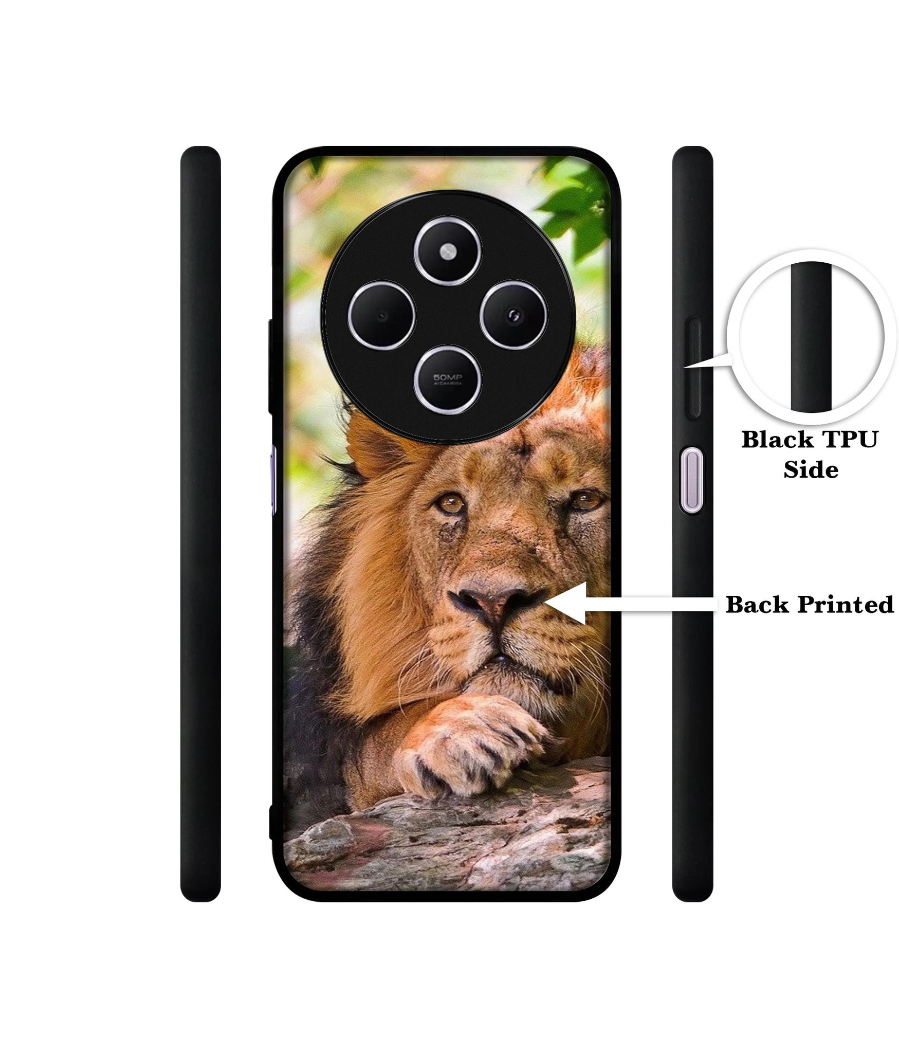 Tiger Pattern Print Design Designer 2D Printed Back Case Cover for Mi Redmi A4 5G / 14C 5G / 14R 5G / Poco C75 5G
