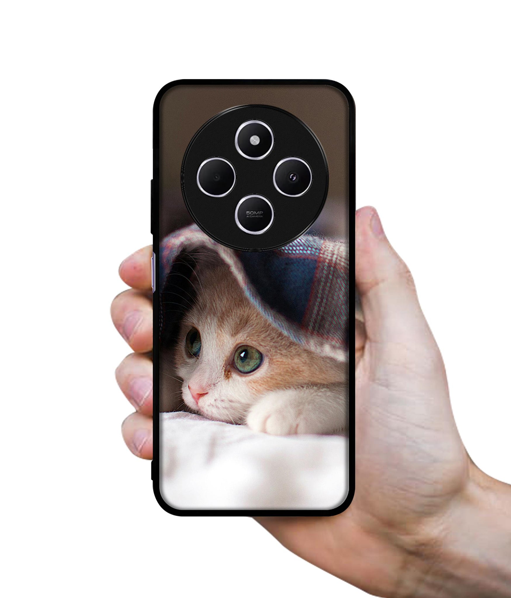 Sleepy Kitten Design Designer 2D Printed Back Case Cover for Mi Redmi A4 5G / 14C 5G / 14R 5G / Poco C75 5G