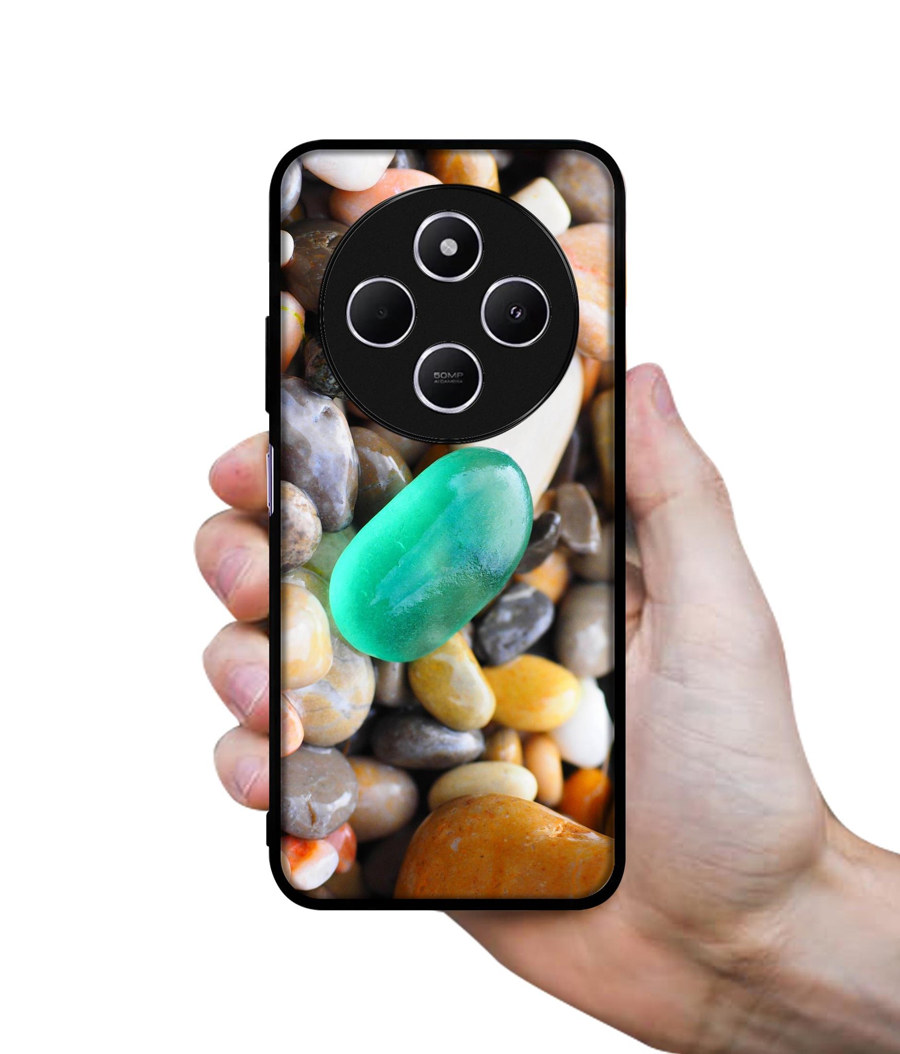 Sea Stones Design Designer 2D Printed Back Case Cover for Mi Redmi A4 5G / 14C 5G / 14R 5G / Poco C75 5G