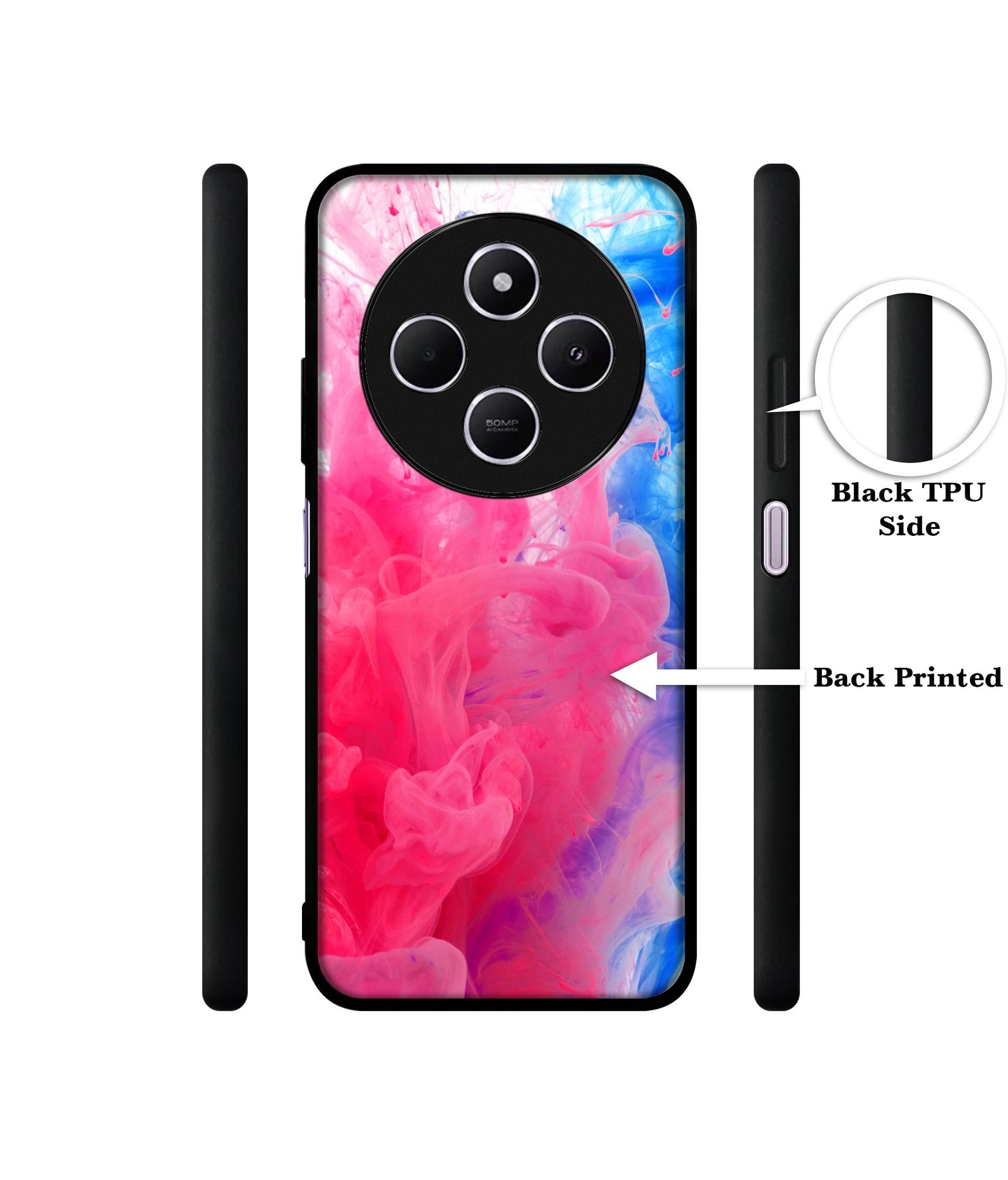 Fractal Paint Design Designer 2D Printed Back Case Cover for Mi Redmi A4 5G / 14C 5G / 14R 5G / Poco C75 5G