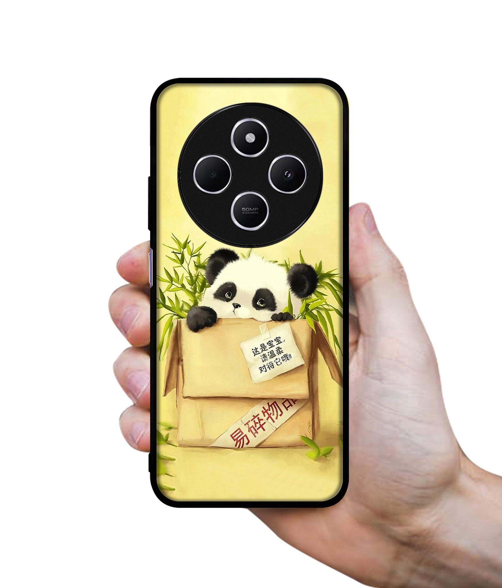 Panda In Box Design Designer 2D Printed Back Case Cover for Mi Redmi A4 5G / 14C 5G / 14R 5G / Poco C75 5G