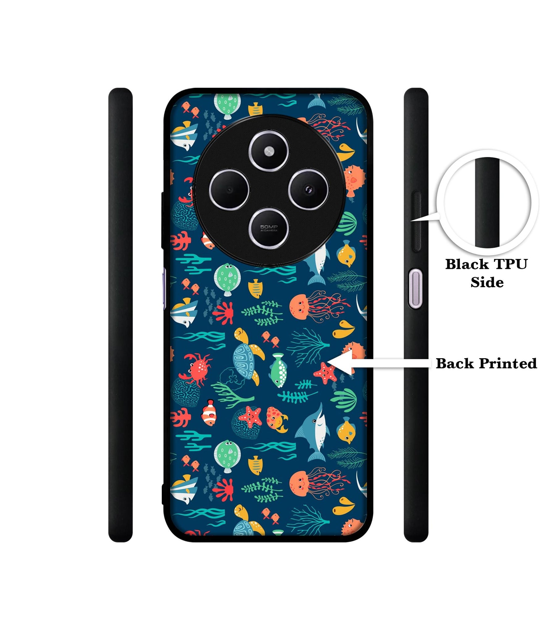 Aquarium Texture Design Designer 2D Printed Back Case Cover for Mi Redmi A4 5G / 14C 5G / 14R 5G / Poco C75 5G