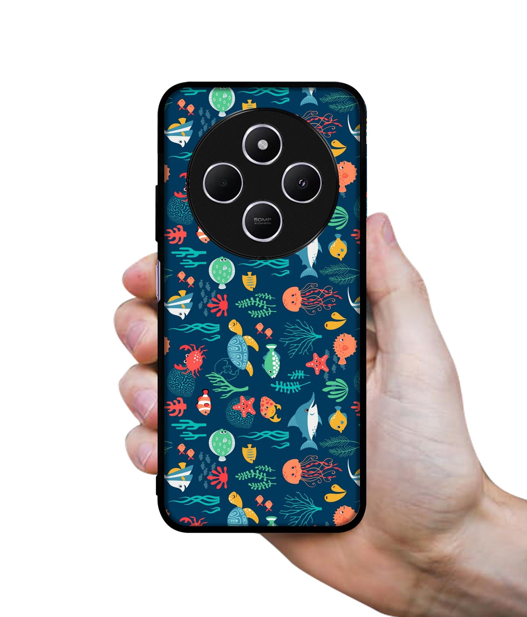 Aquarium Texture Design Designer 2D Printed Back Case Cover for Mi Redmi A4 5G / 14C 5G / 14R 5G / Poco C75 5G