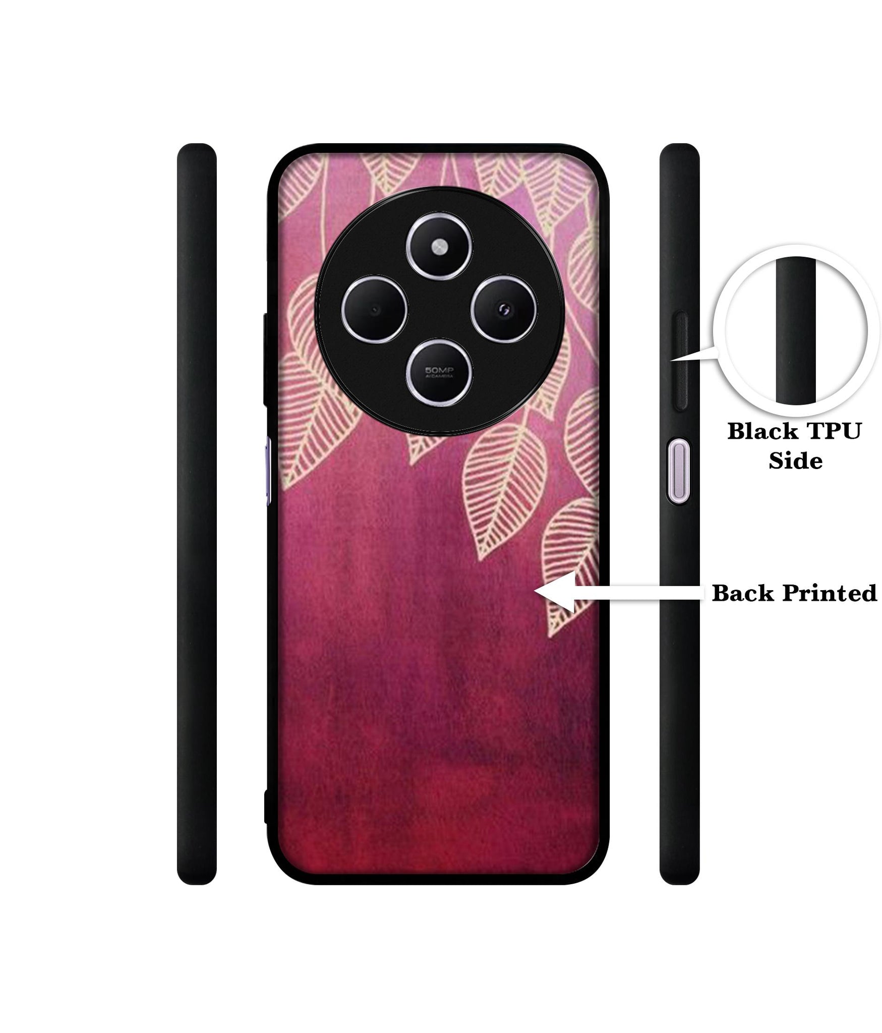 Leaf Pattern Design Designer 2D Printed Back Case Cover for Mi Redmi A4 5G / 14C 5G / 14R 5G / Poco C75 5G