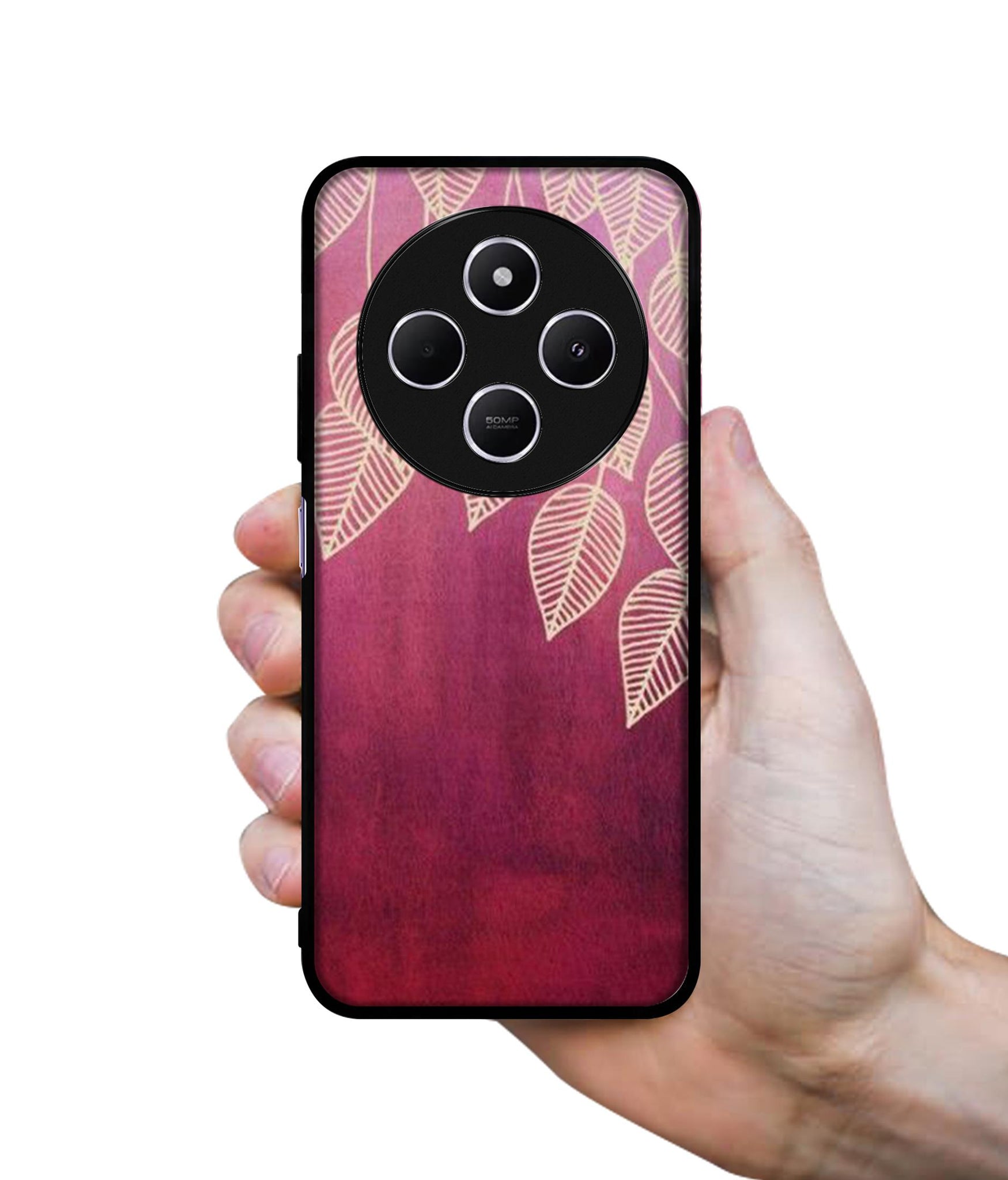 Leaf Pattern Design Designer 2D Printed Back Case Cover for Mi Redmi A4 5G / 14C 5G / 14R 5G / Poco C75 5G