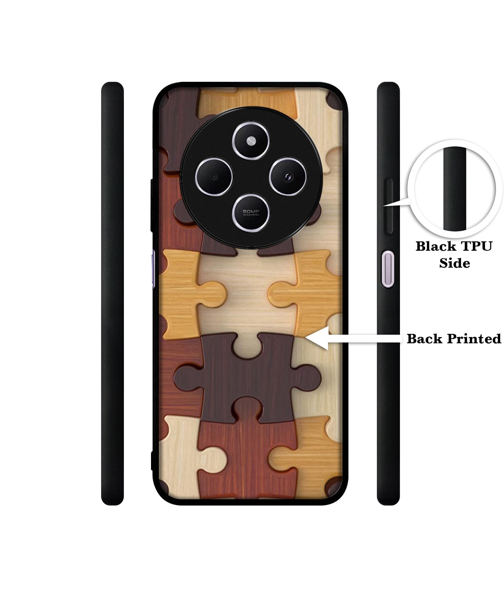 Puzzle Pattern Design Designer 2D Printed Back Case Cover for Mi Redmi A4 5G / 14C 5G / 14R 5G / Poco C75 5G