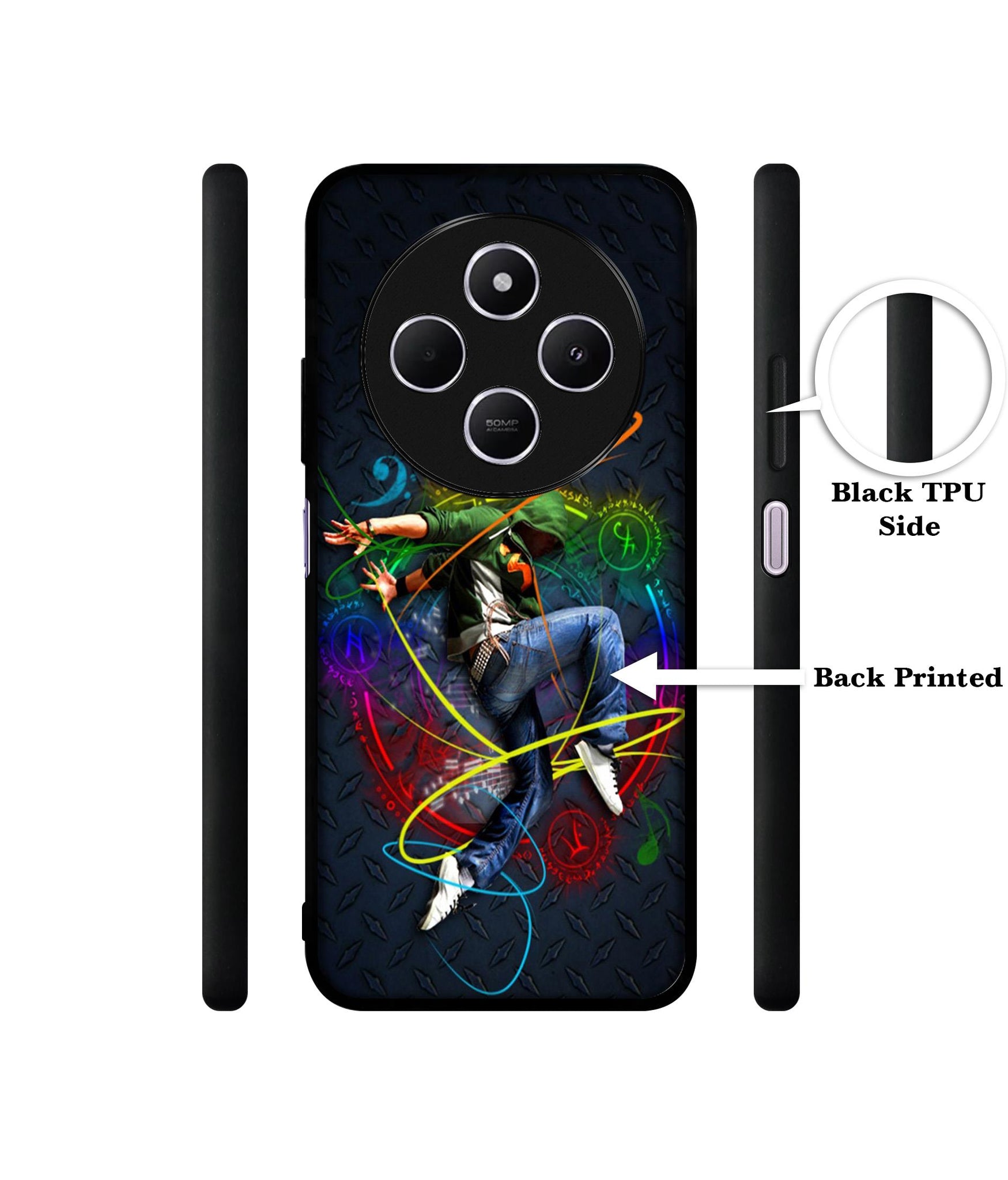 Boy With Music Design Designer 2D Printed Back Case Cover for Mi Redmi A4 5G / 14C 5G / 14R 5G / Poco C75 5G