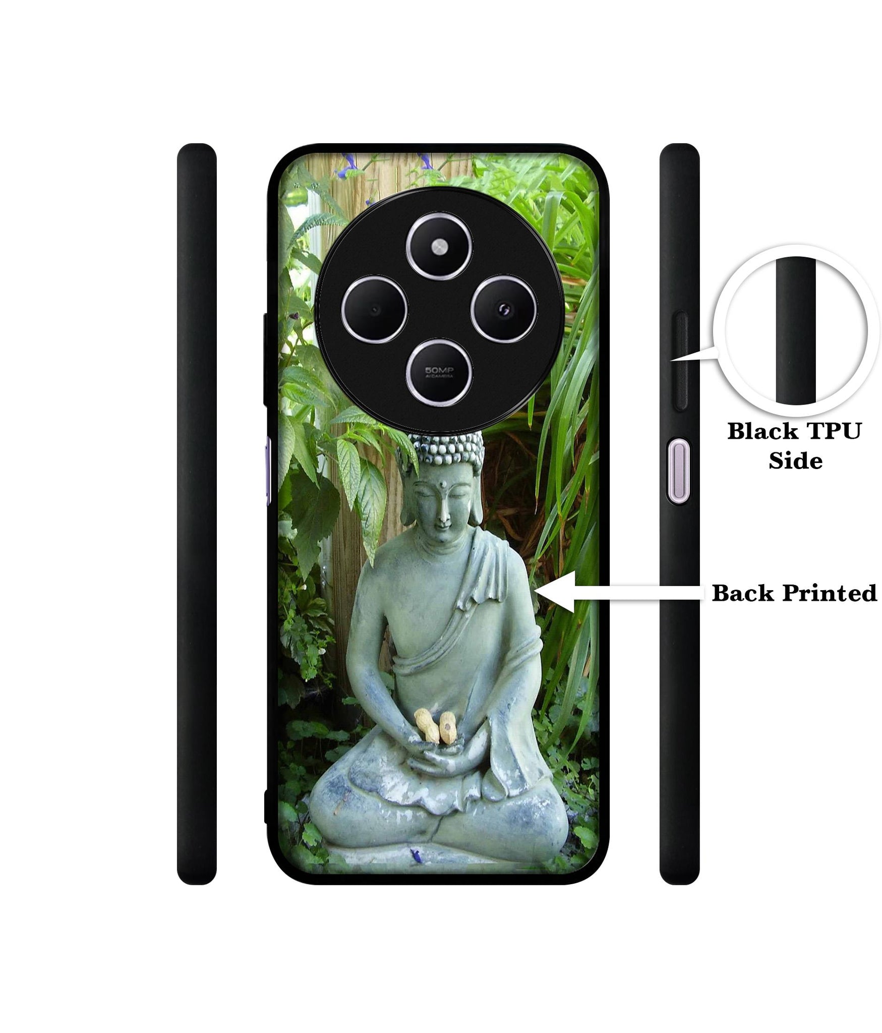 Buddhism Design Designer 2D Printed Back Case Cover for Mi Redmi A4 5G / 14C 5G / 14R 5G / Poco C75 5G