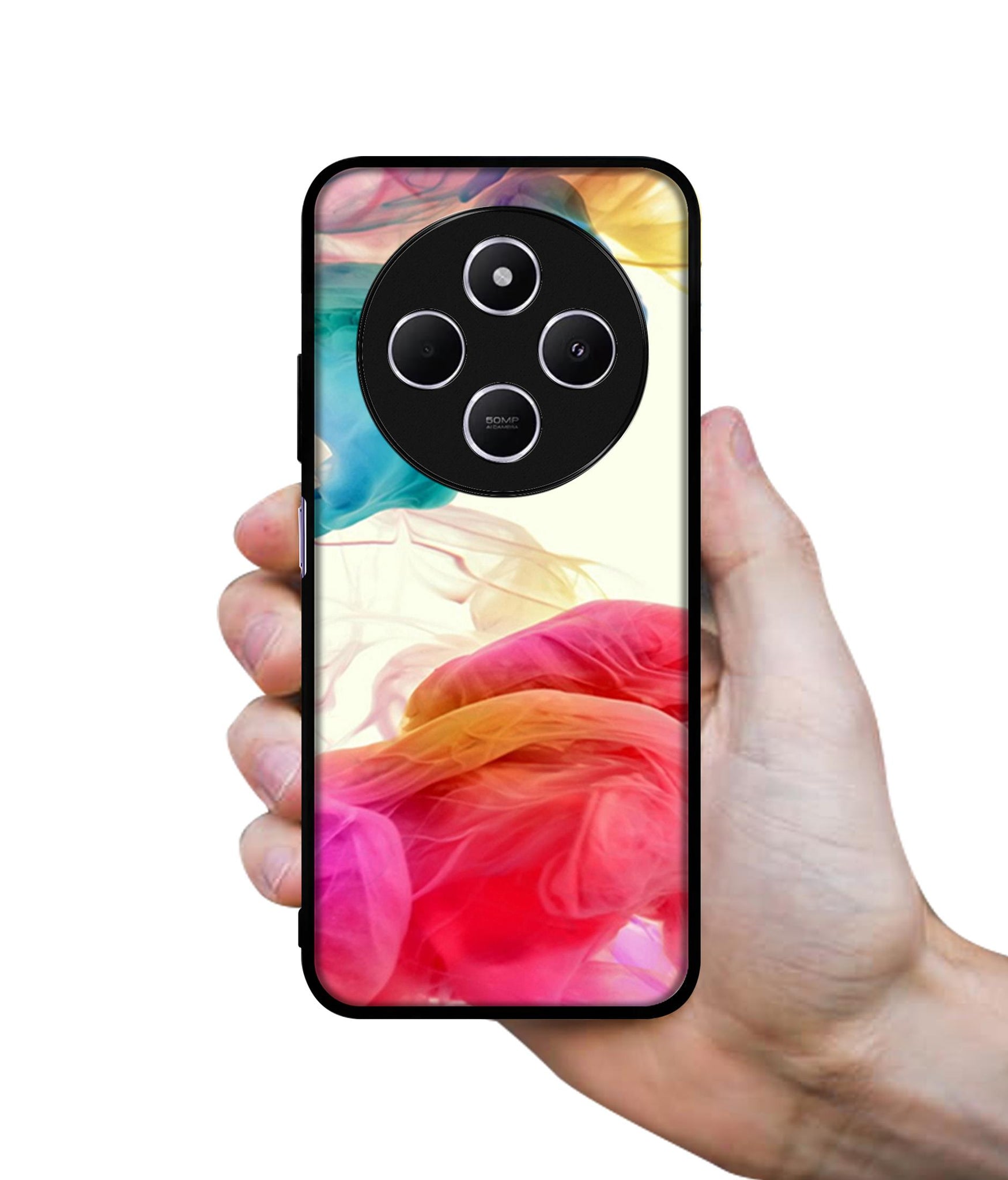 Colored Smoke Design Designer 2D Printed Back Case Cover for Mi Redmi A4 5G / 14C 5G / 14R 5G / Poco C75 5G