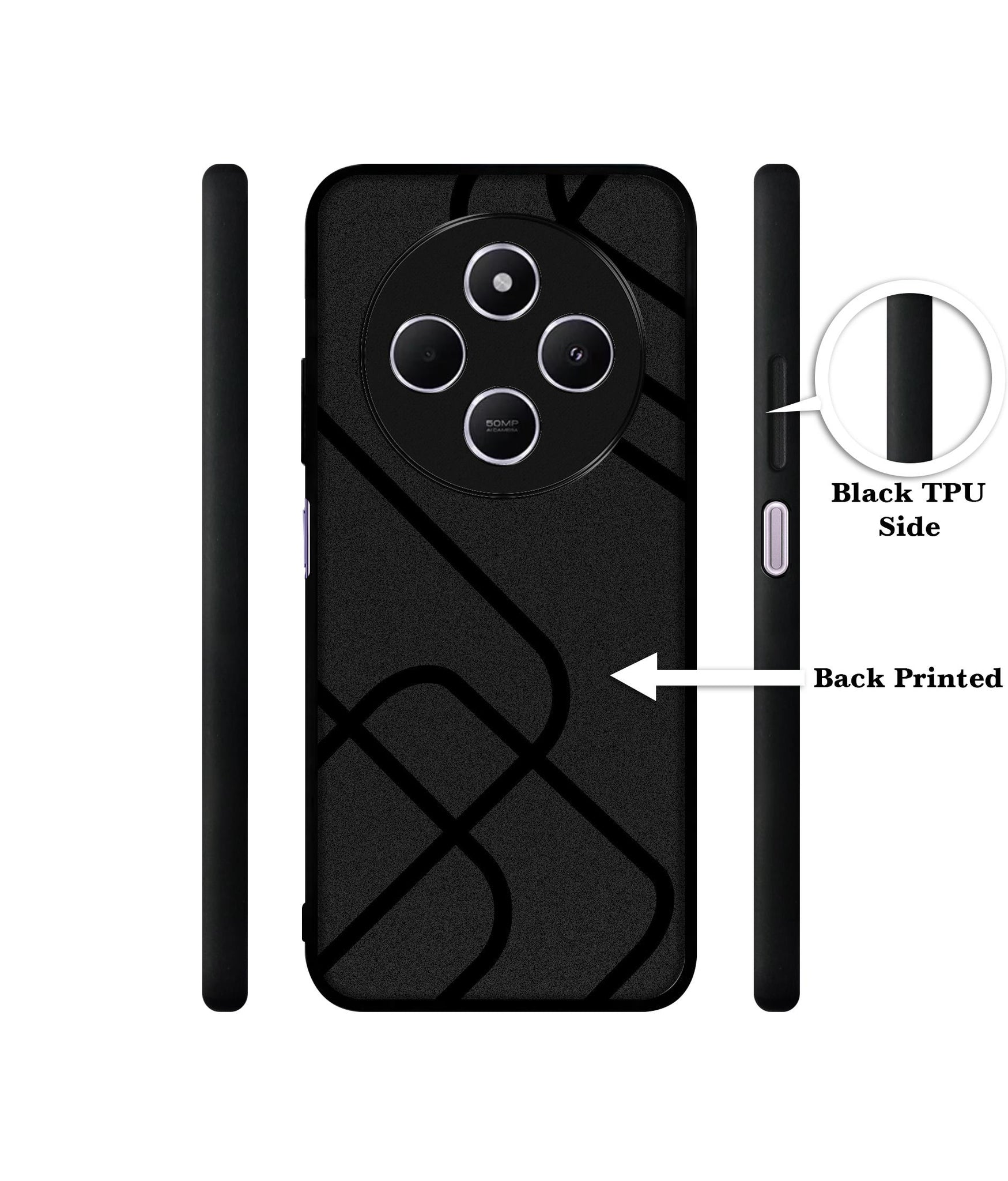 Zig-Zag Black Line Design Designer 2D Printed Back Case Cover for Mi Redmi A4 5G / 14C 5G / 14R 5G / Poco C75 5G