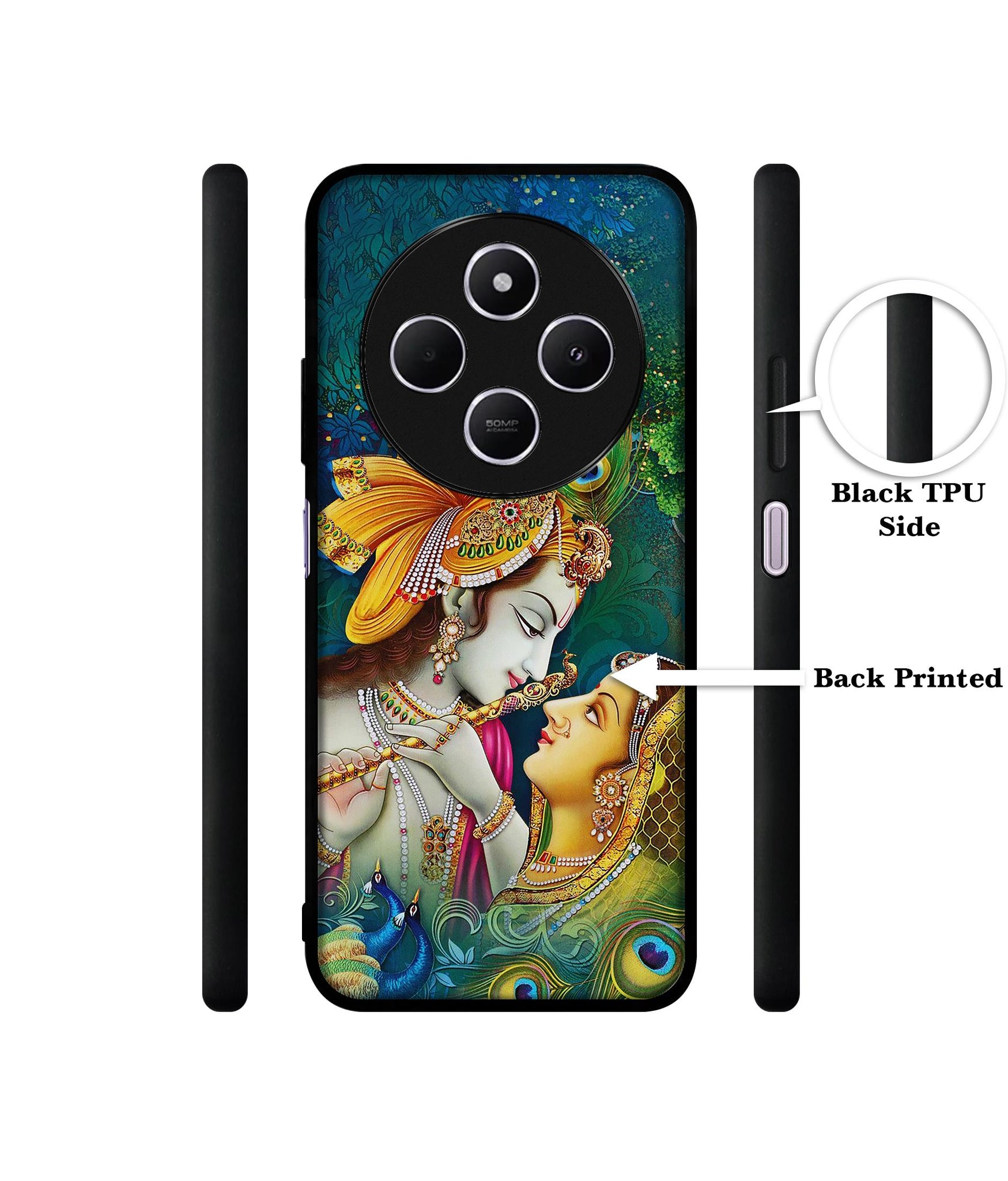 Radha Kishan Love Design Designer 2D Printed Back Case Cover for Mi Redmi A4 5G / 14C 5G / 14R 5G / Poco C75 5G