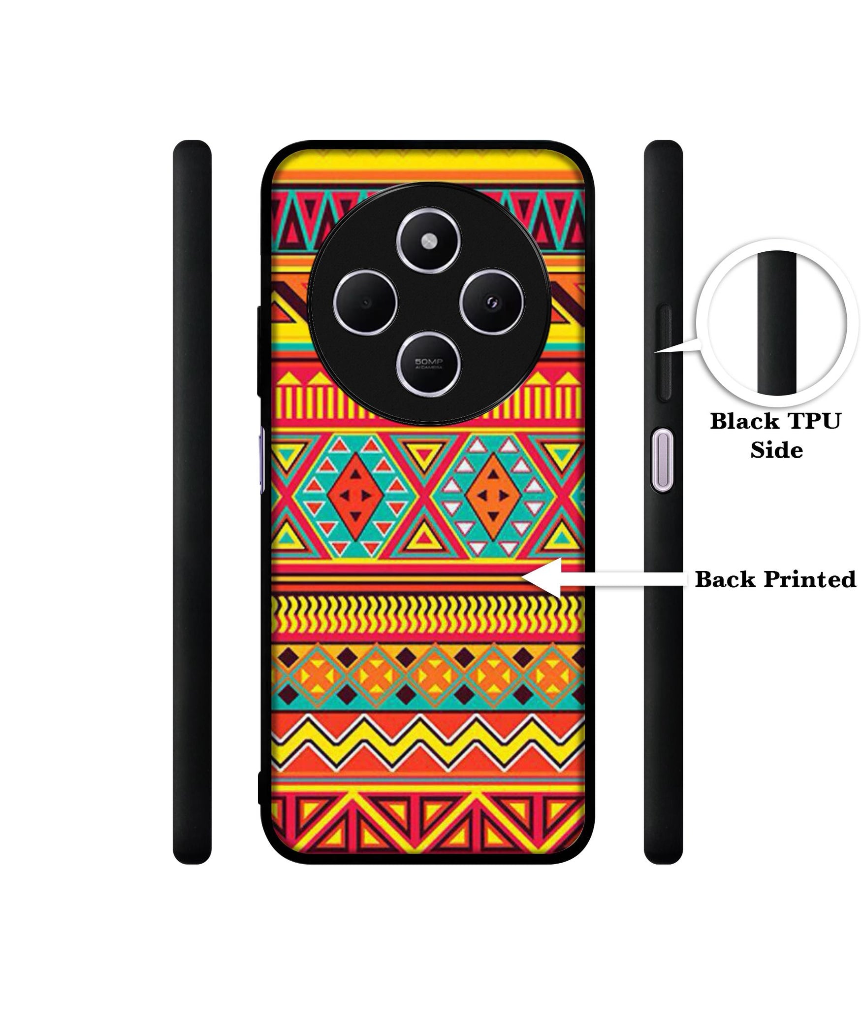 Artistic Rangoli Design Designer 2D Printed Back Case Cover for Mi Redmi A4 5G / 14C 5G / 14R 5G / Poco C75 5G