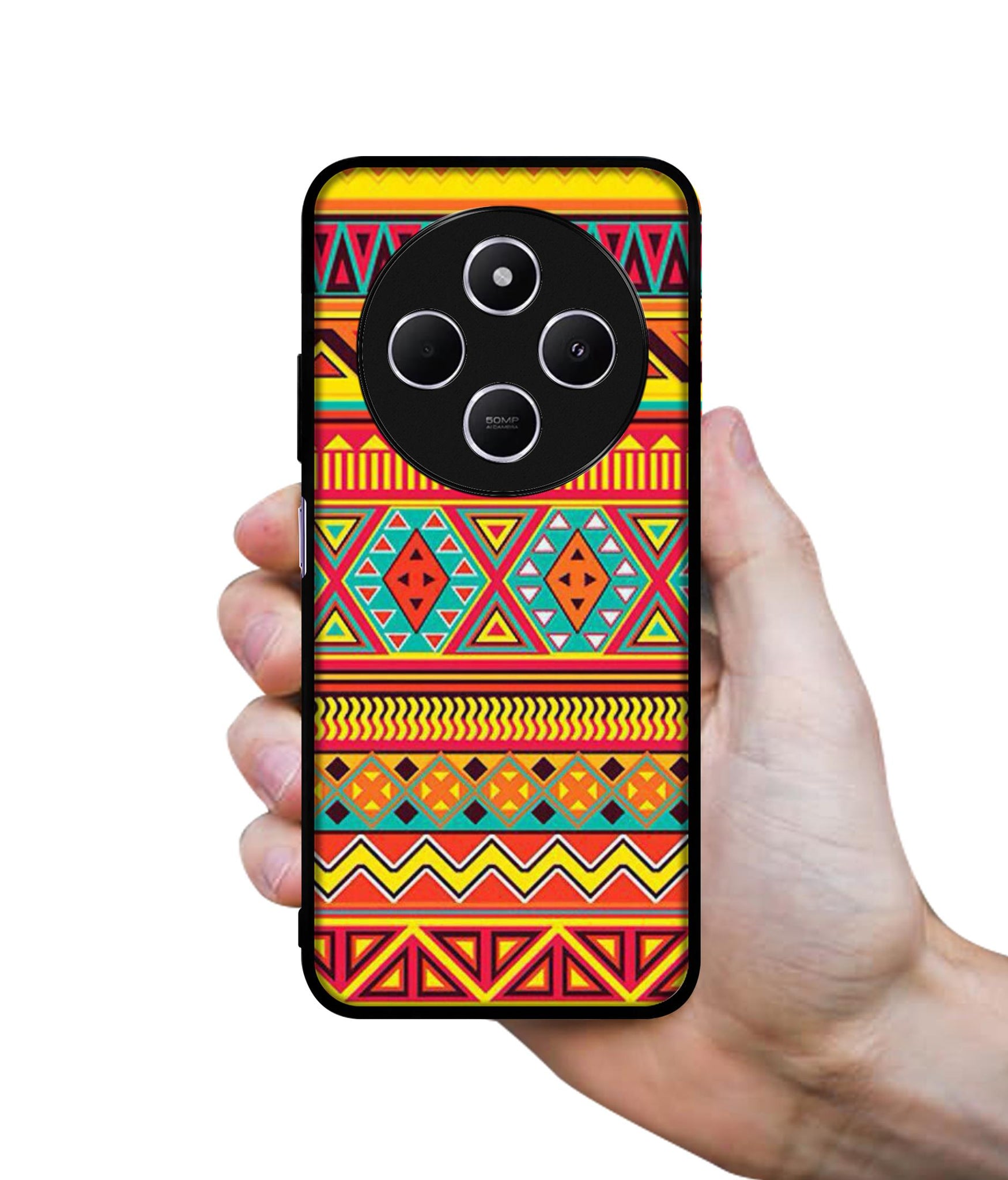 Artistic Rangoli Design Designer 2D Printed Back Case Cover for Mi Redmi A4 5G / 14C 5G / 14R 5G / Poco C75 5G