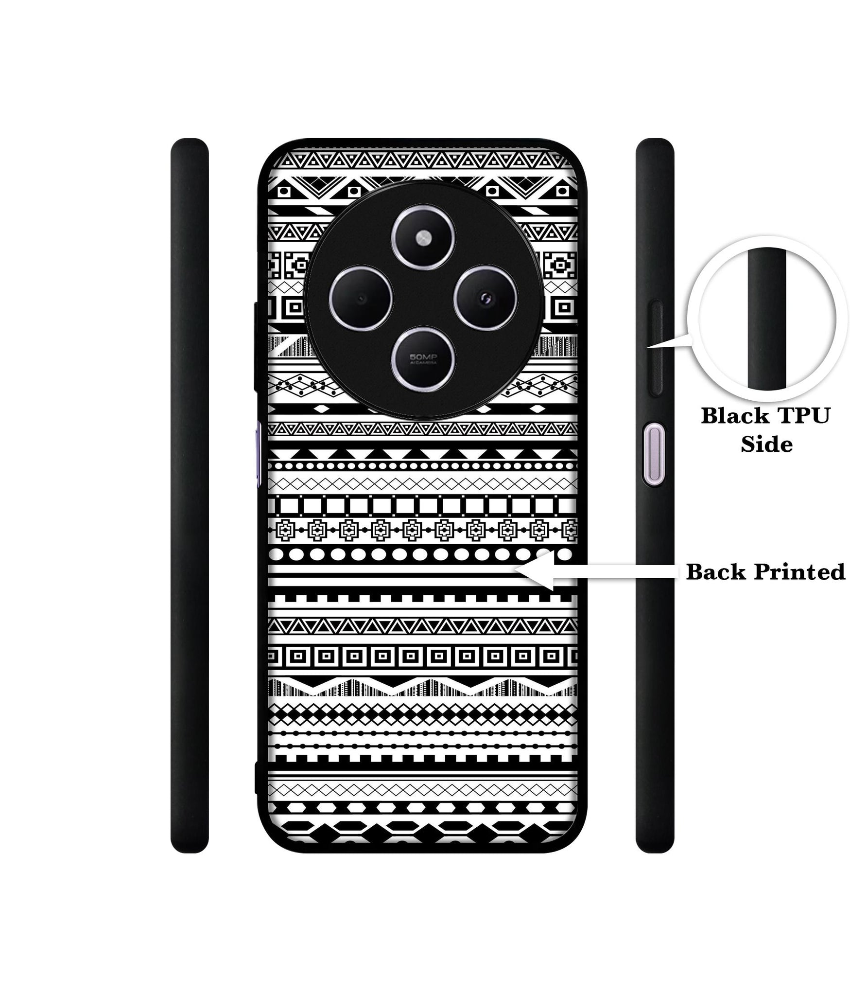 Black & White Patterns Design Designer 2D Printed Back Case Cover for Mi Redmi A4 5G / 14C 5G / 14R 5G / Poco C75 5G