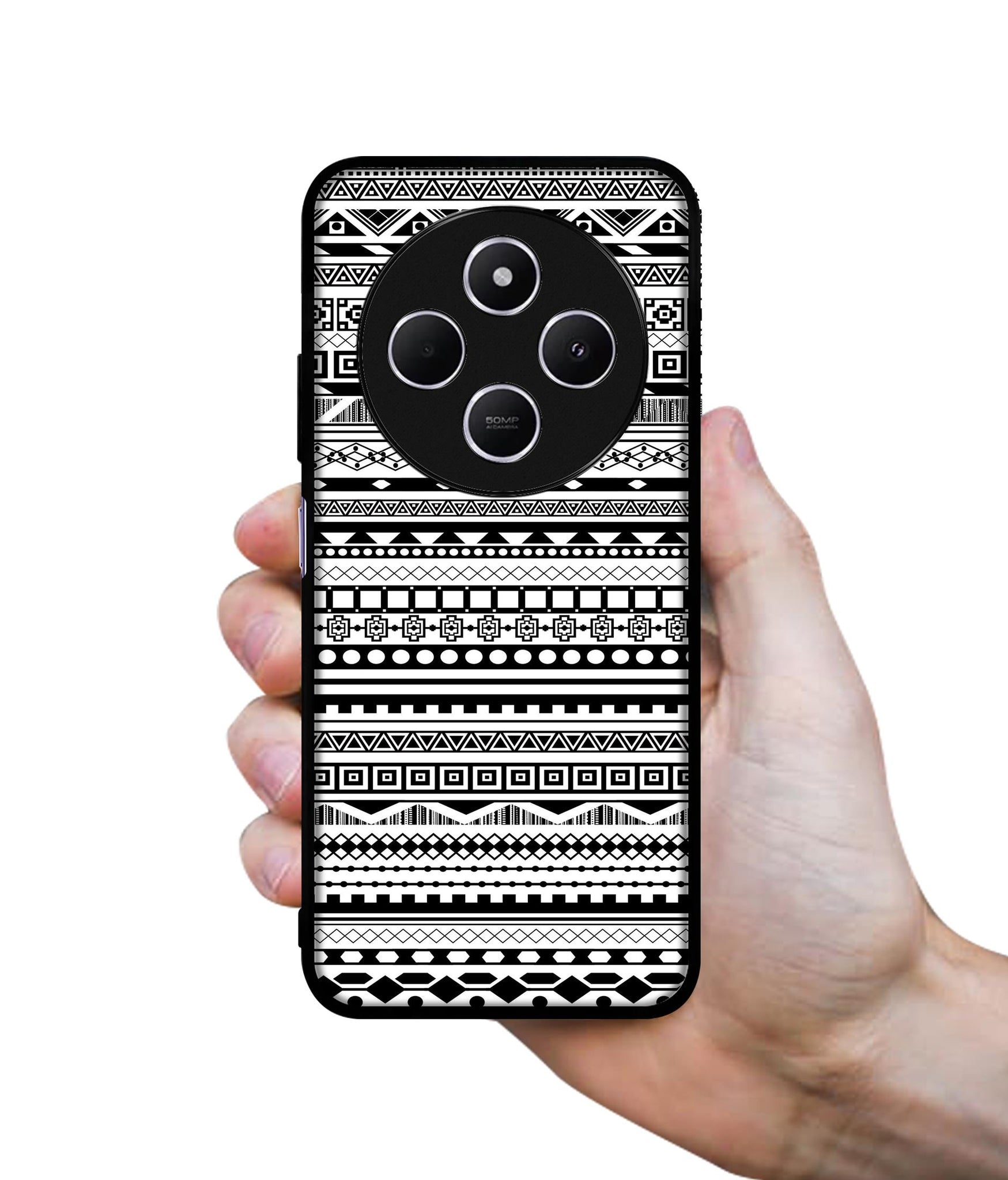 Black & White Patterns Design Designer 2D Printed Back Case Cover for Mi Redmi A4 5G / 14C 5G / 14R 5G / Poco C75 5G