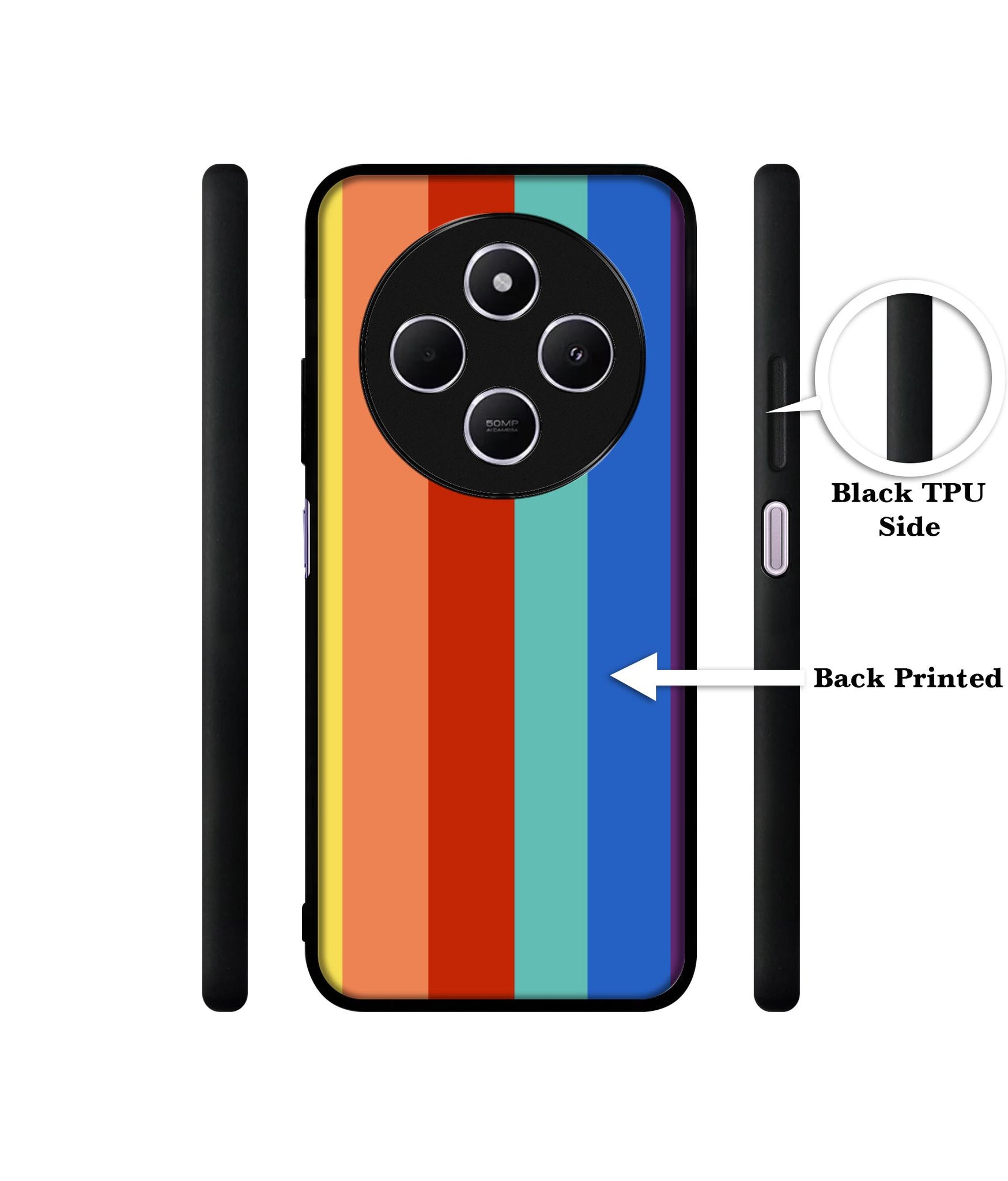 Rainbow Colors Design Designer 2D Printed Back Case Cover for Mi Redmi A4 5G / 14C 5G / 14R 5G / Poco C75 5G