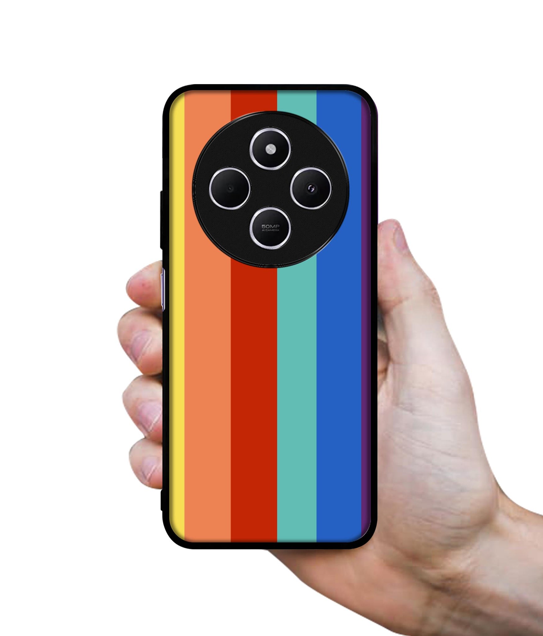 Rainbow Colors Design Designer 2D Printed Back Case Cover for Mi Redmi A4 5G / 14C 5G / 14R 5G / Poco C75 5G
