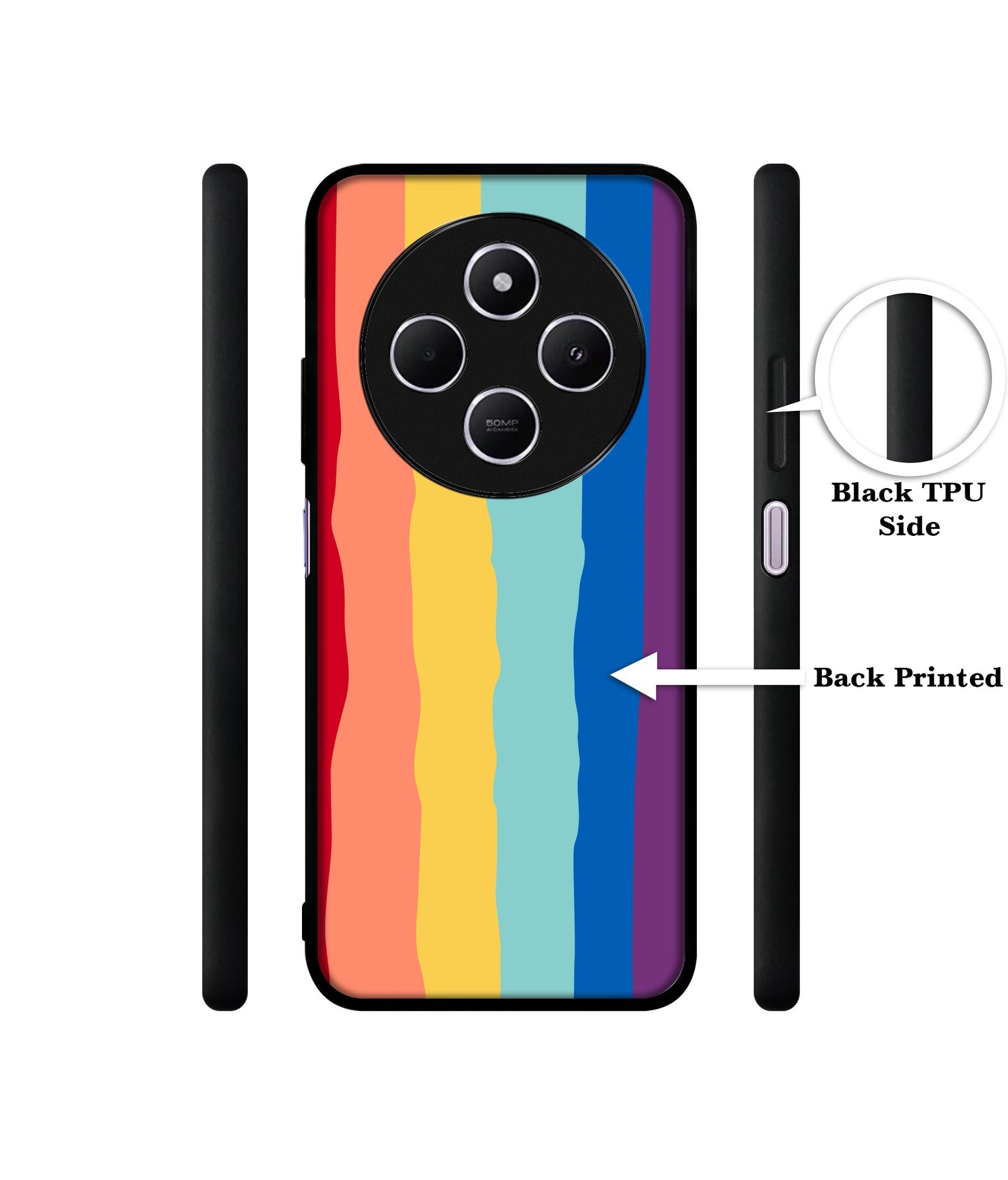 Rainbow Design Designer 2D Printed Back Case Cover for Mi Redmi A4 5G / 14C 5G / 14R 5G / Poco C75 5G