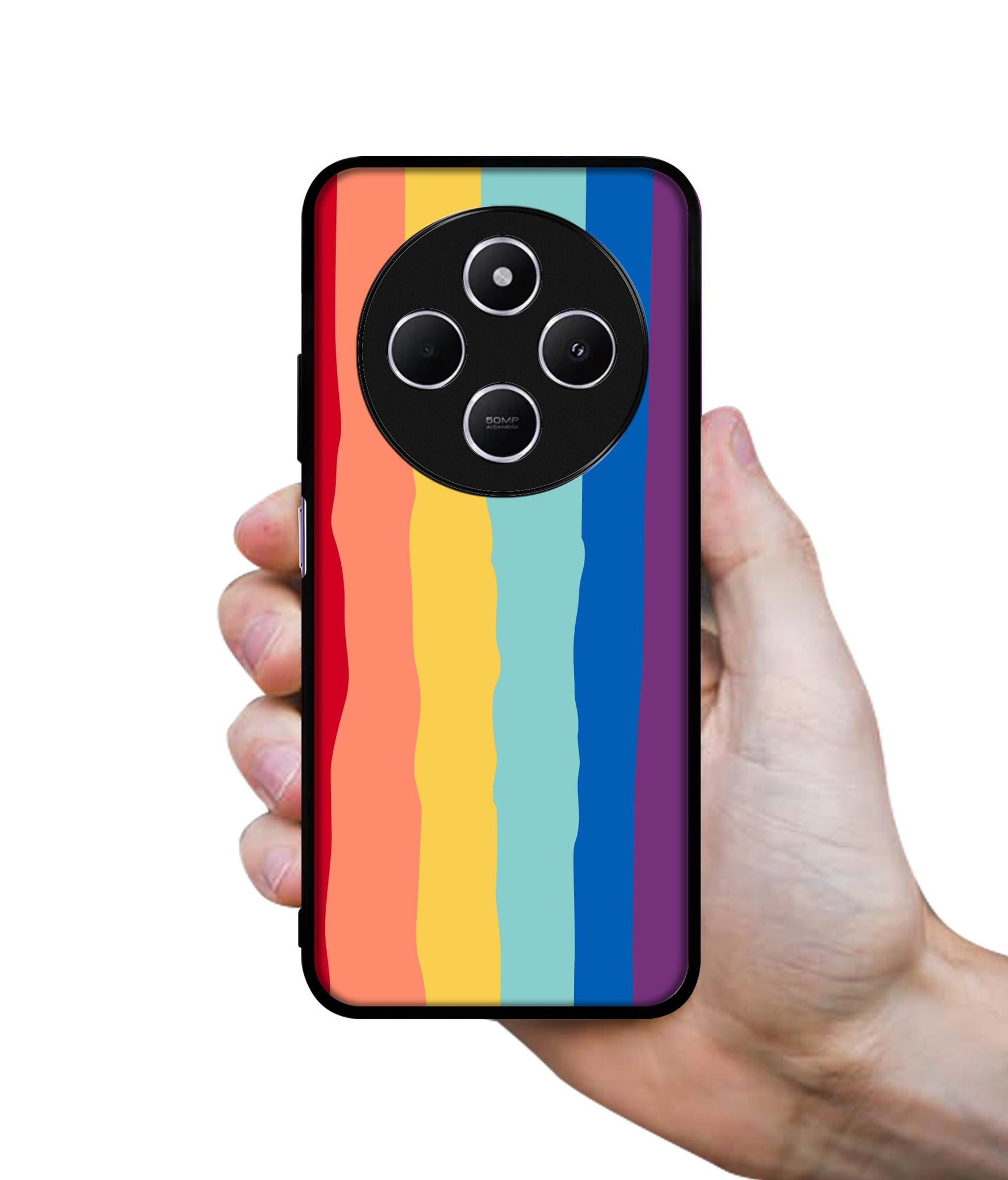 Rainbow Design Designer 2D Printed Back Case Cover for Mi Redmi A4 5G / 14C 5G / 14R 5G / Poco C75 5G