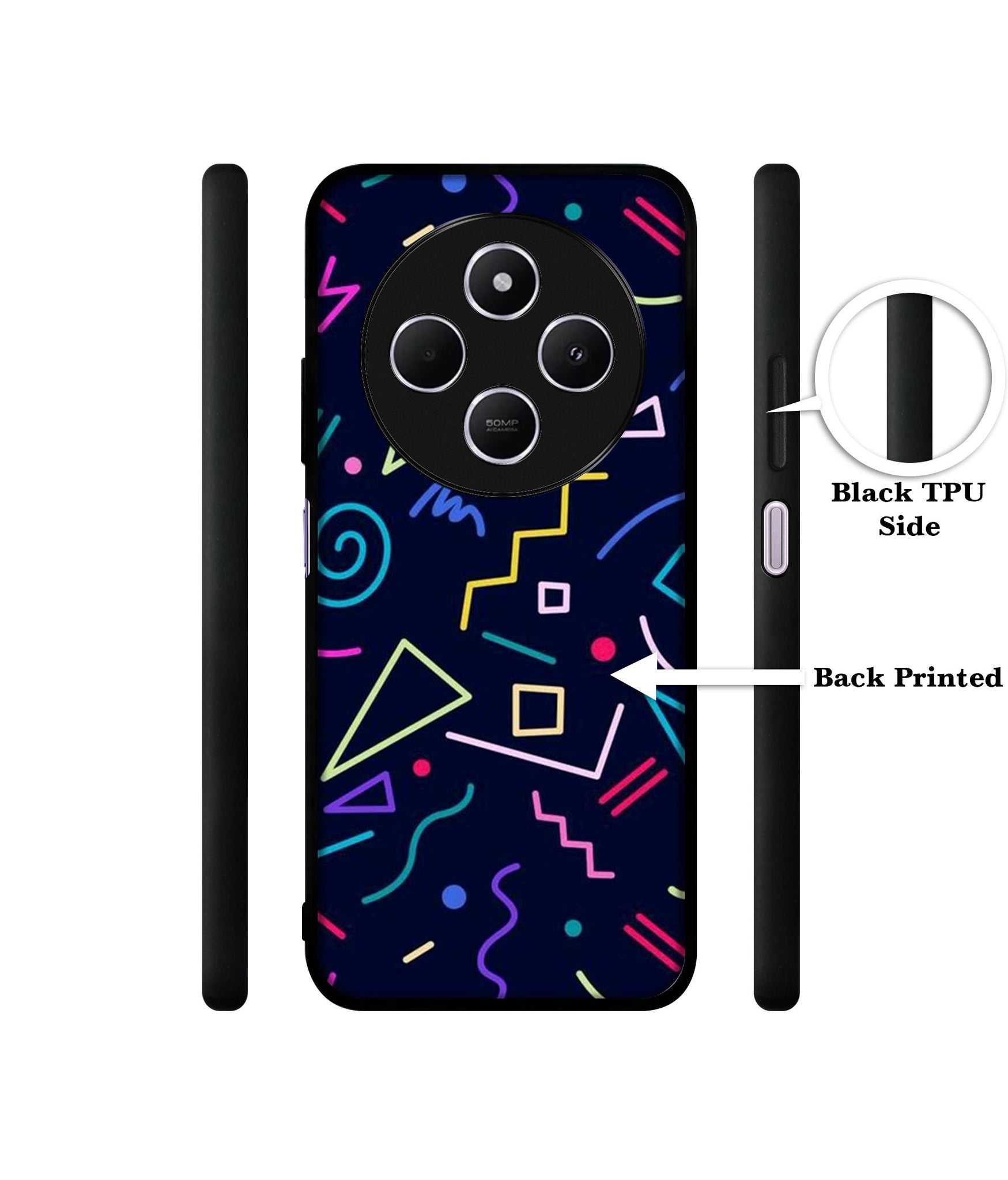 Retro Abstract Design Designer 2D Printed Back Case Cover for Mi Redmi A4 5G / 14C 5G / 14R 5G / Poco C75 5G