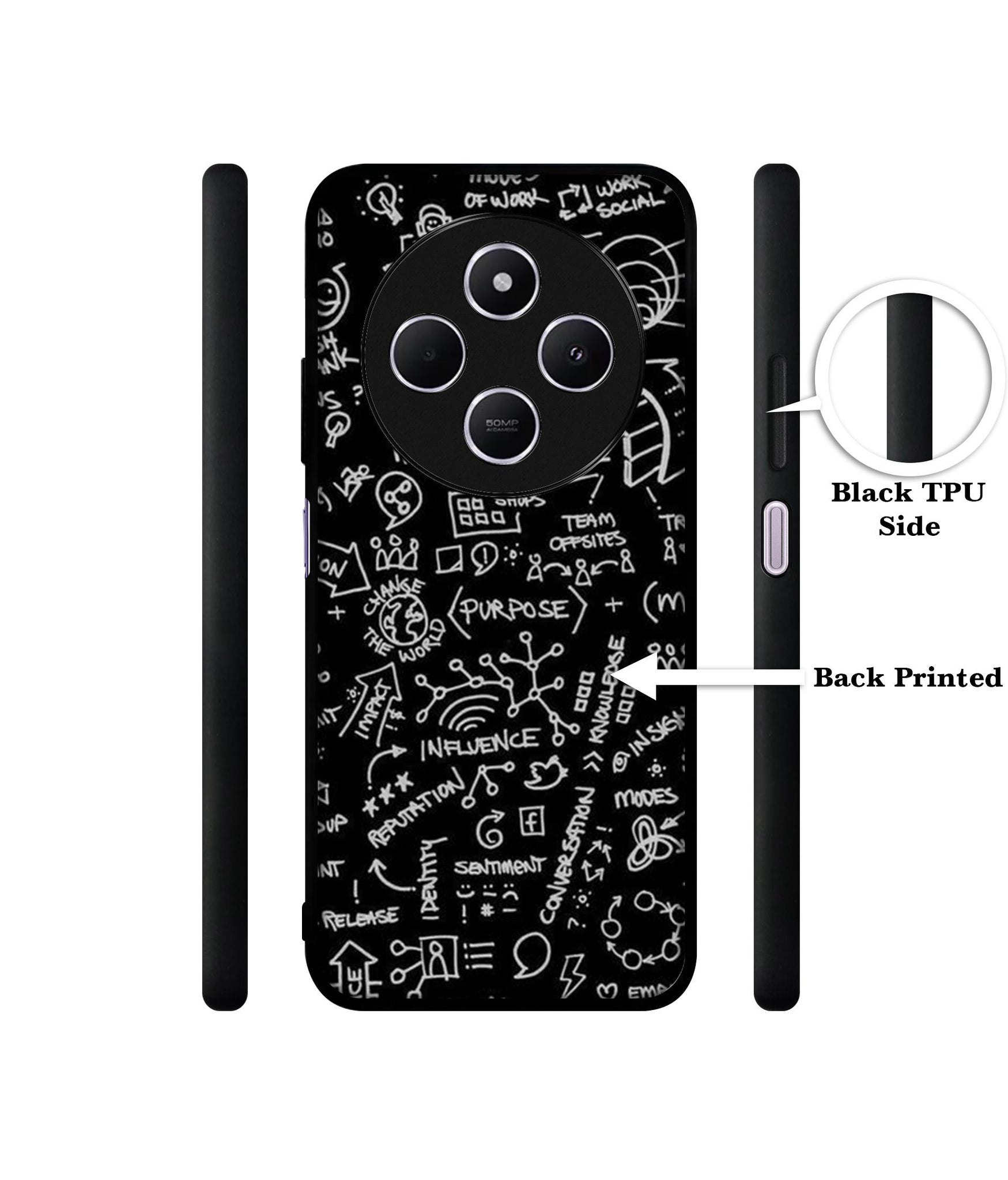 Formulas Design Designer 2D Printed Back Case Cover for Mi Redmi A4 5G / 14C 5G / 14R 5G / Poco C75 5G
