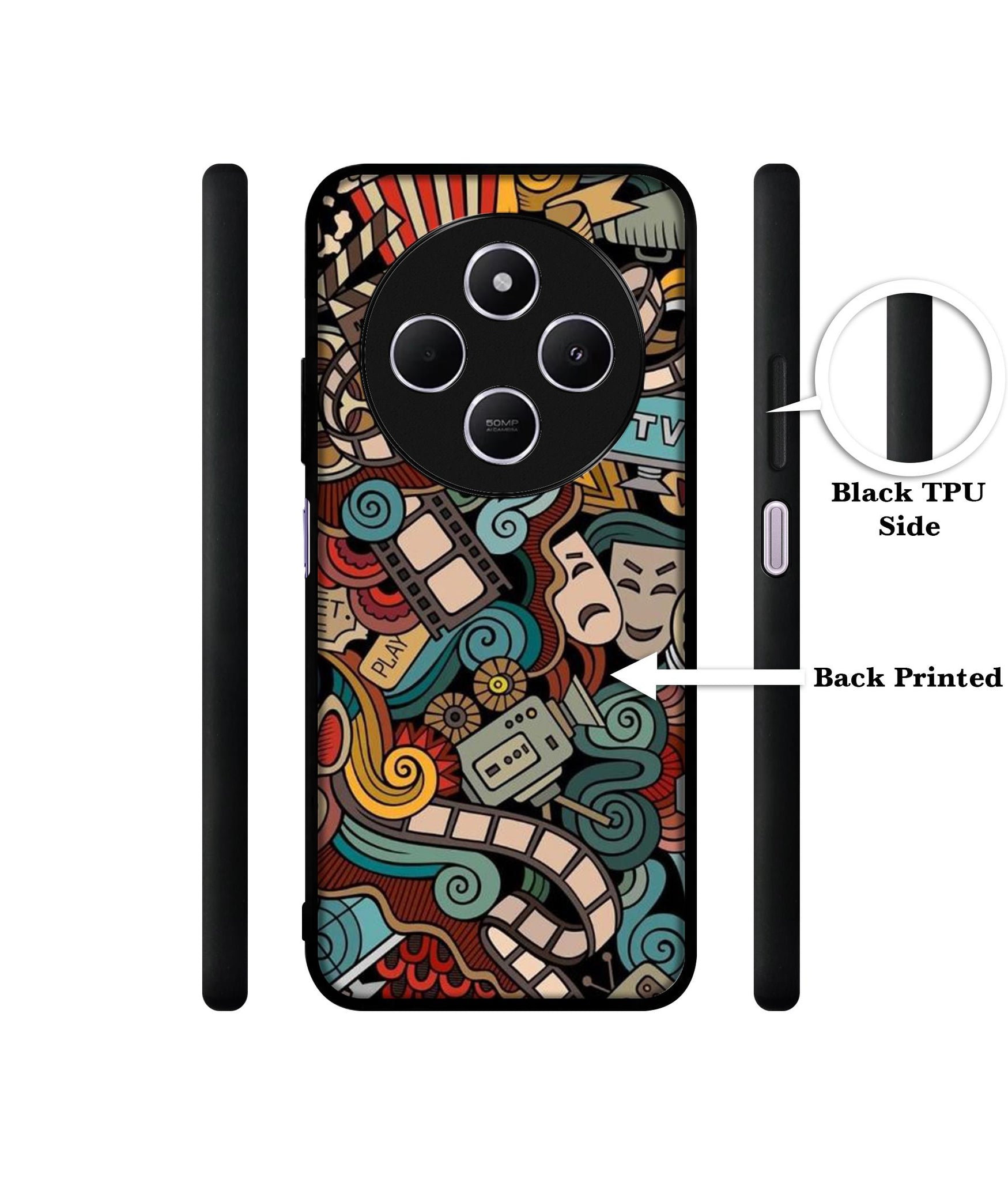 Movies Design Designer 2D Printed Back Case Cover for Mi Redmi A4 5G / 14C 5G / 14R 5G / Poco C75 5G