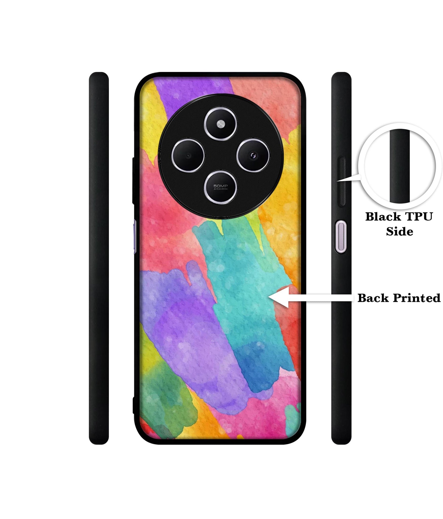 Water Paint Colorful Abstract Design Designer 2D Printed Back Case Cover for Mi Redmi A4 5G / 14C 5G / 14R 5G / Poco C75 5G