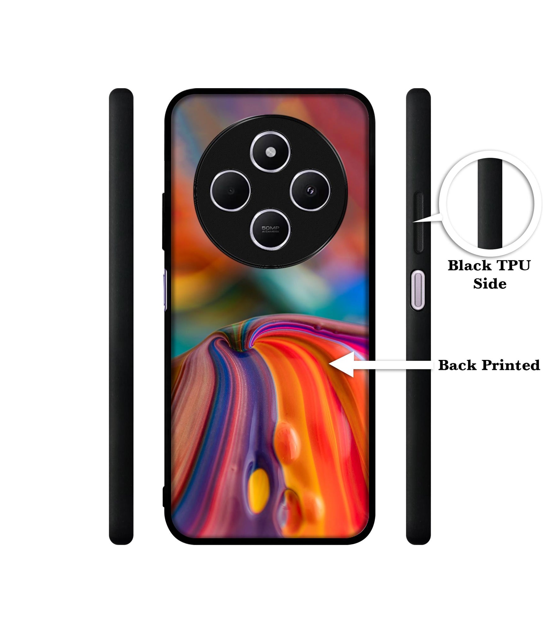 Rainbow Colors Designer 2D Printed Back Case Cover for Mi Redmi A4 5G / 14C 5G / 14R 5G / Poco C75 5G