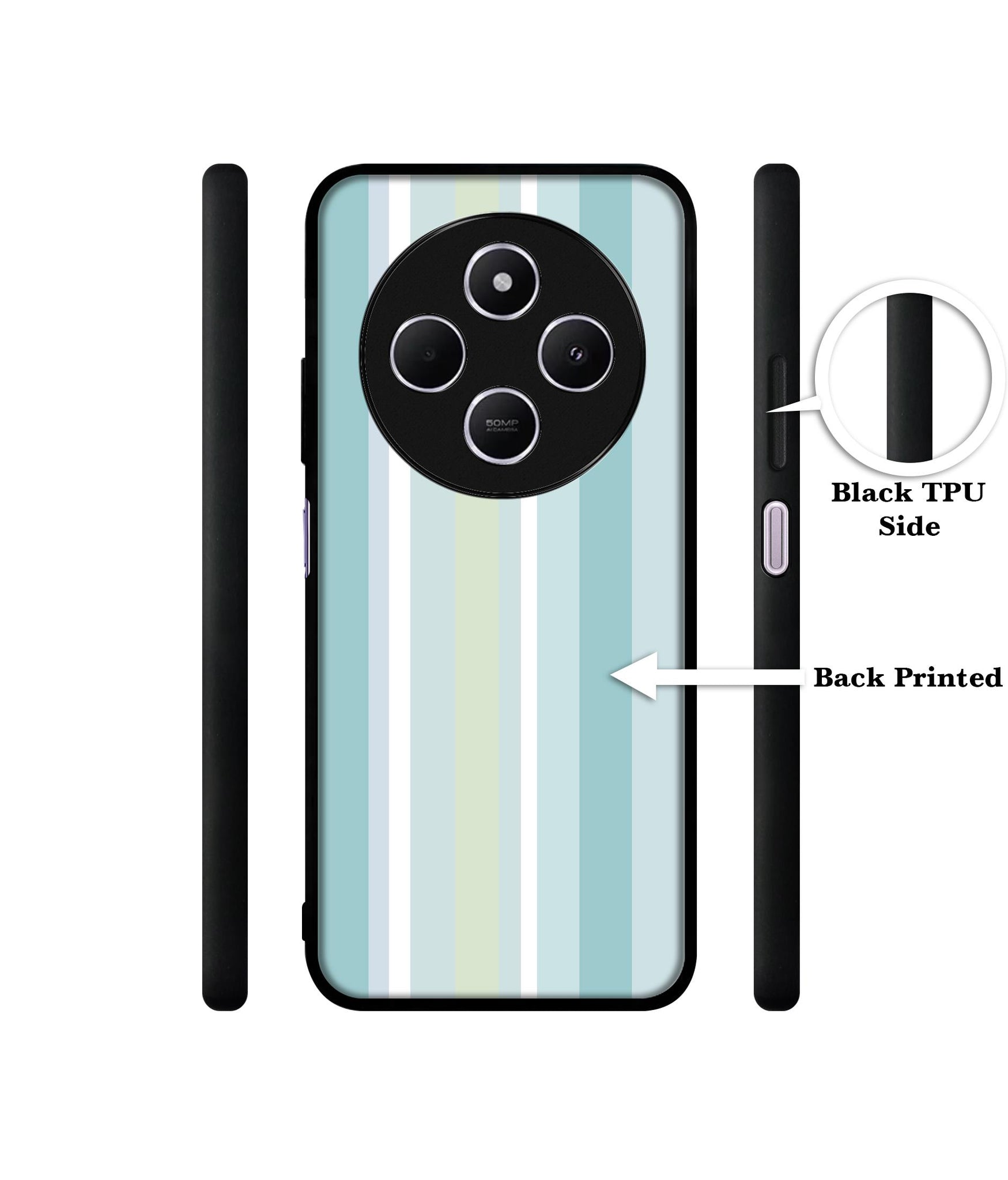 Light Green Stripes Design Designer 2D Printed Back Case Cover for Mi Redmi A4 5G / 14C 5G / 14R 5G / Poco C75 5G